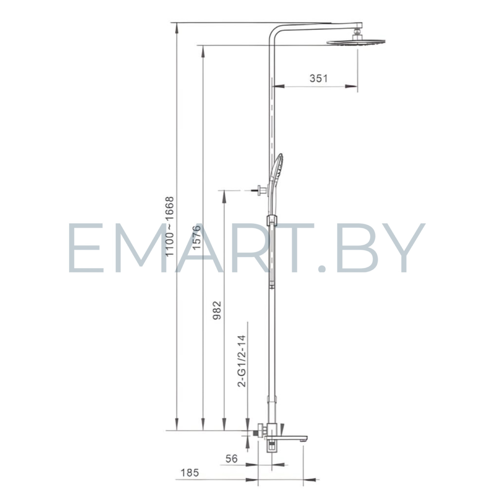 Душевая система  Gappo G2417-3 фото-2