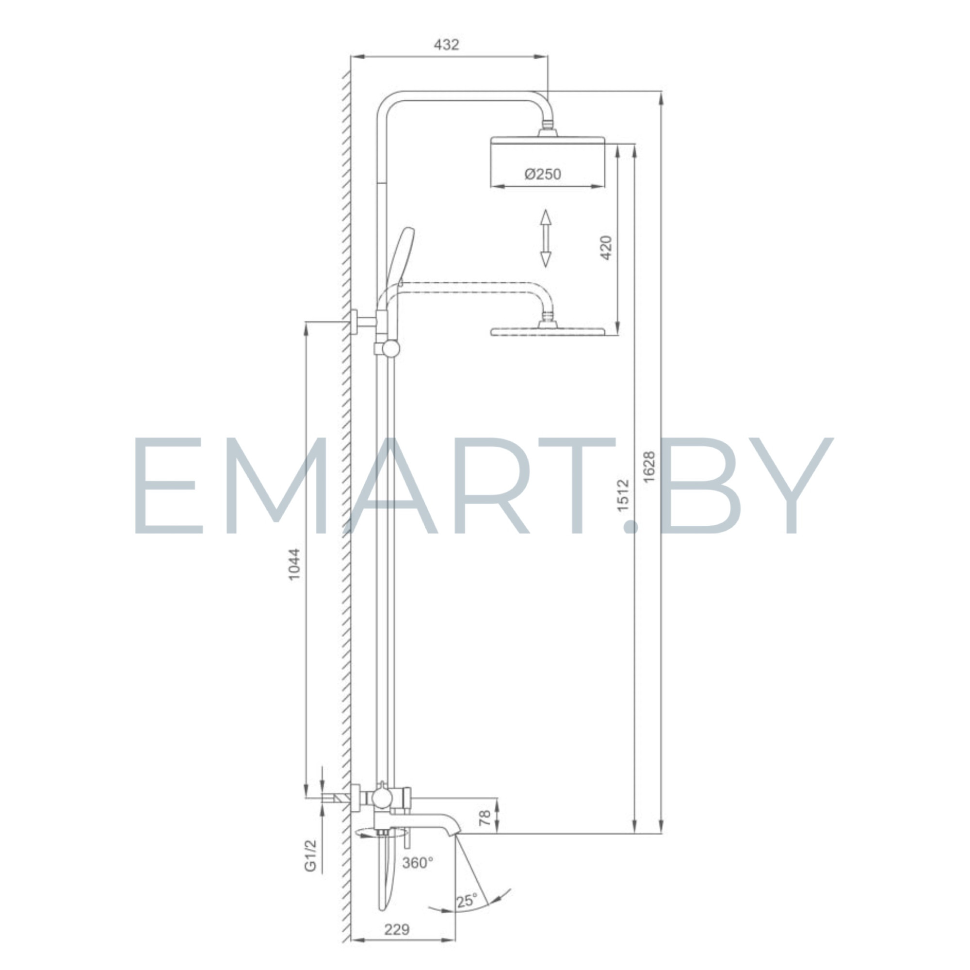 Душевая система  Gappo G2406-3 фото-5