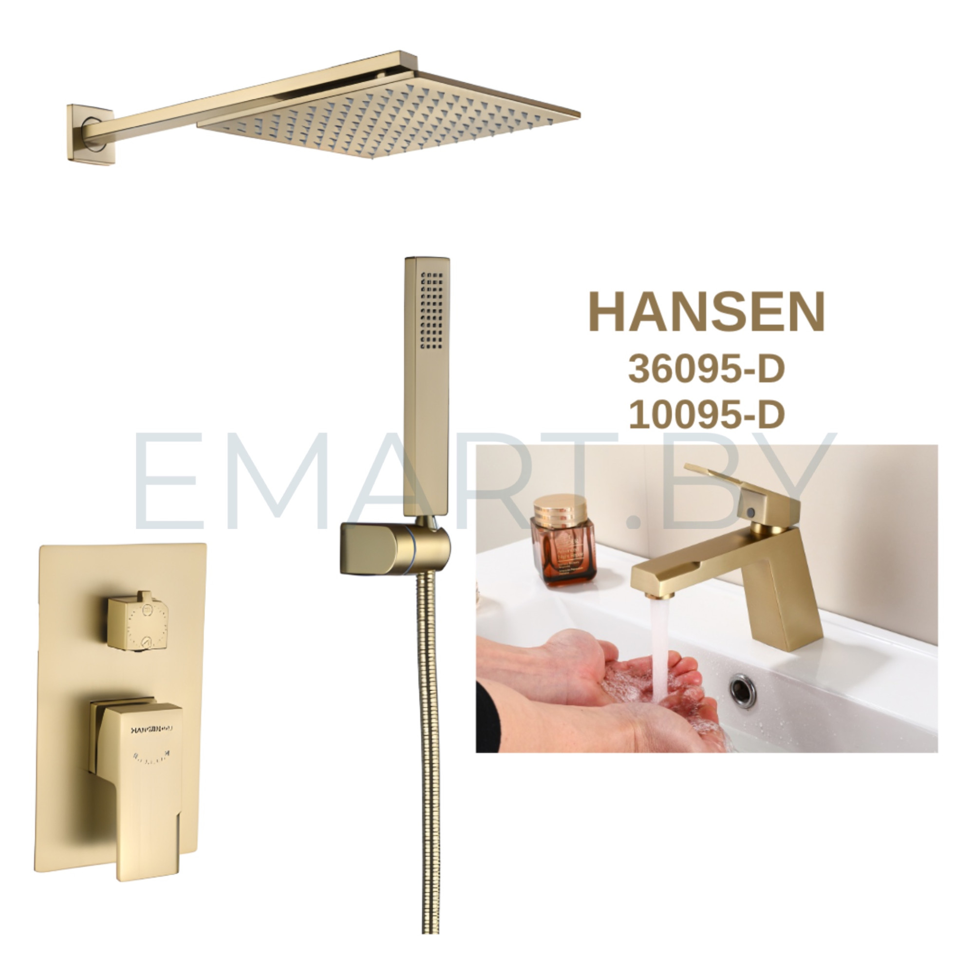 Комплект HansenPRO #H95 Душевая система HansenPro 36095-D и смеситель 10095-D