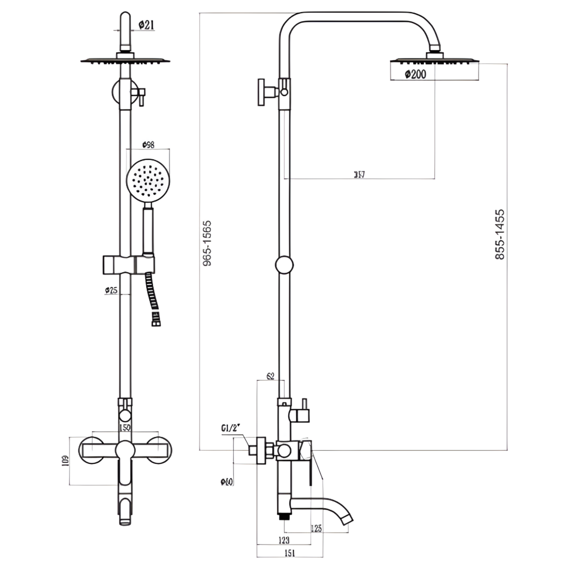 Душевая система  Fmark FS8245H фото-3
