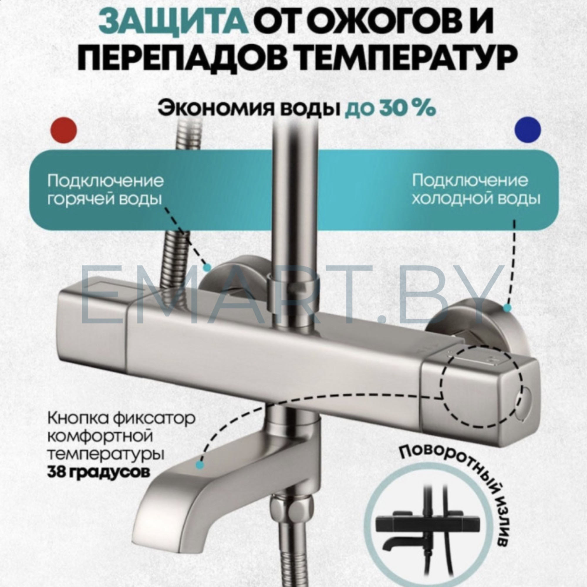 Душевая система Grocenberg GB7005 фото-6