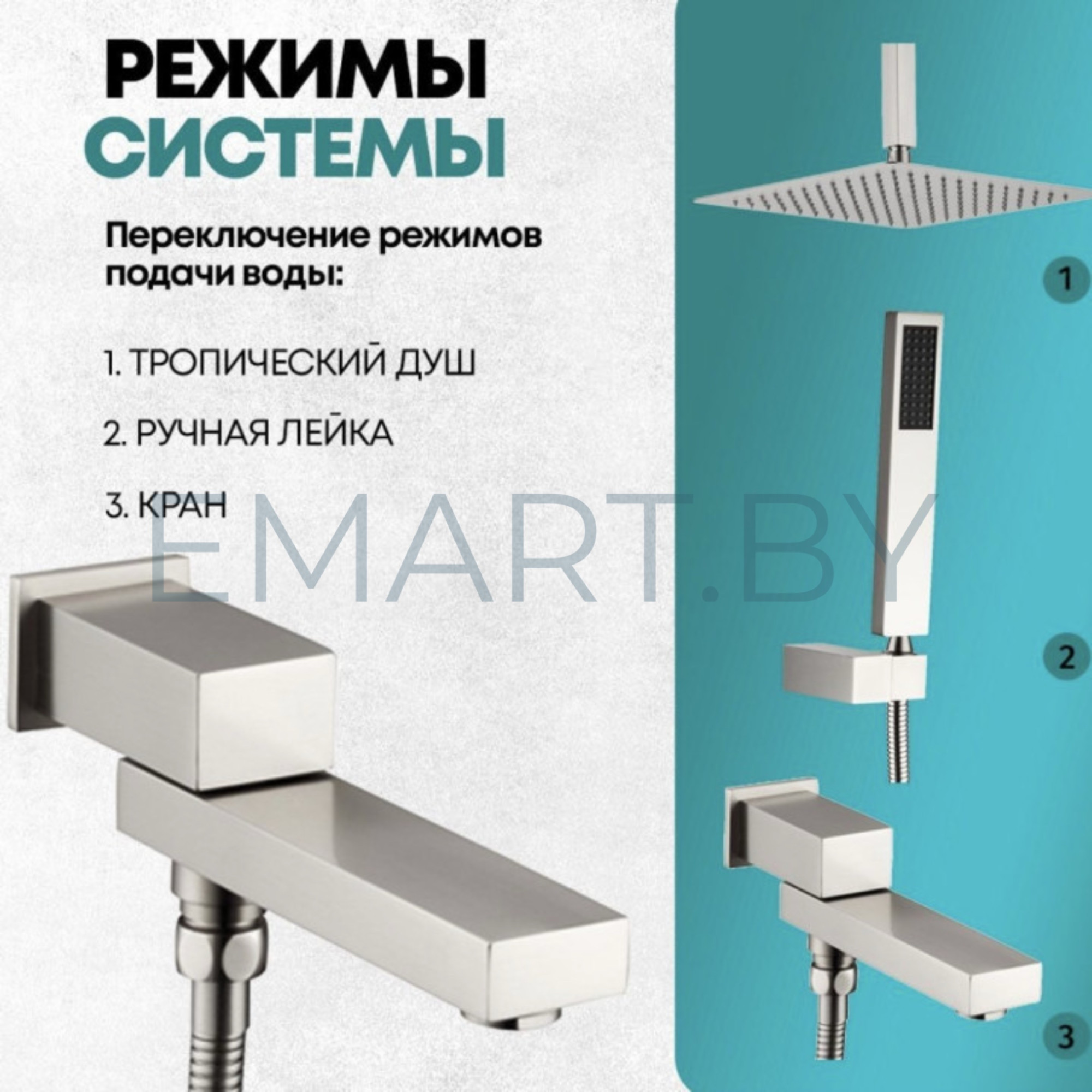 Душевая система GROCENBERG GB5089NK-2 скрытого монтажа фото-5