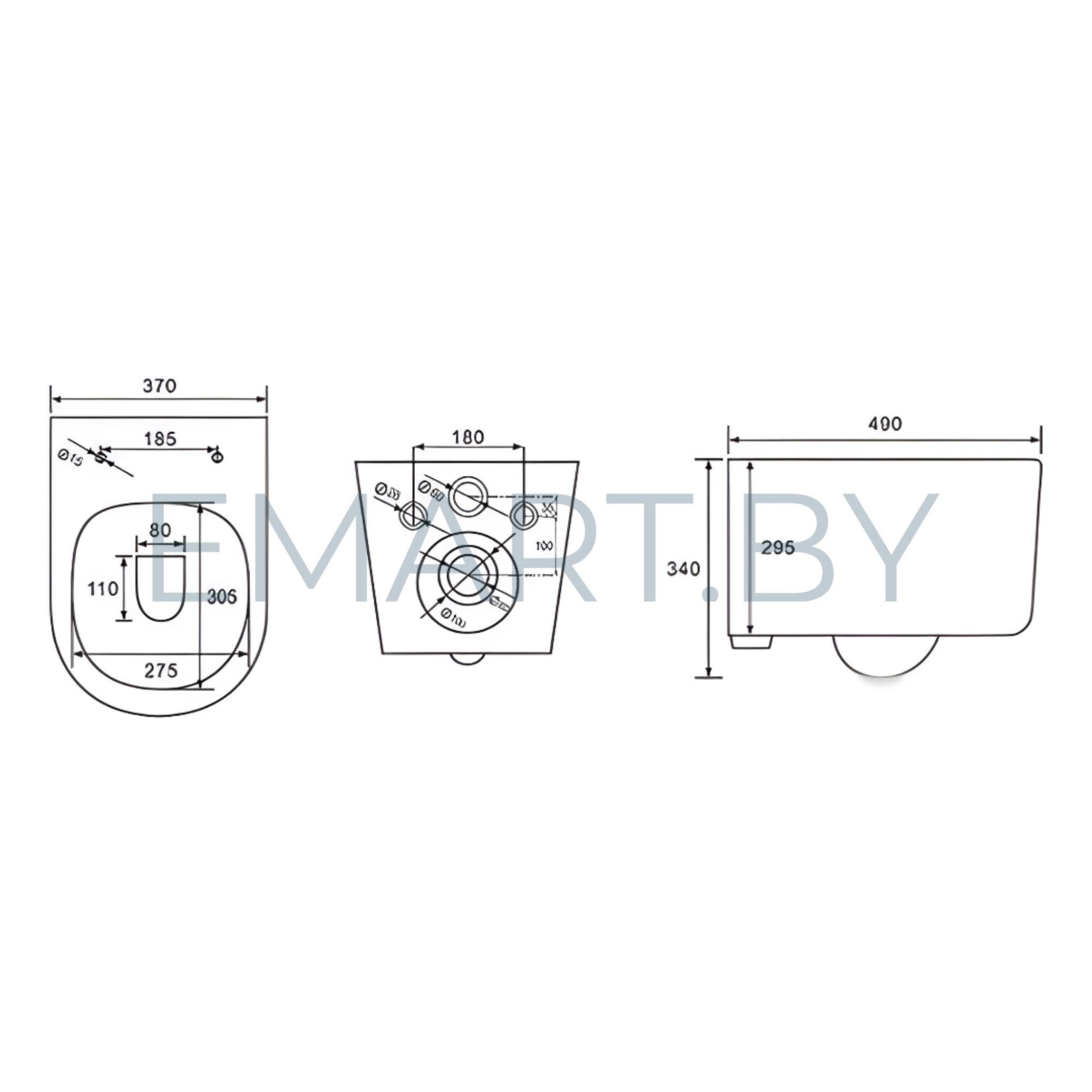 Унитаз подвесной Grado GD-W204T фото-5