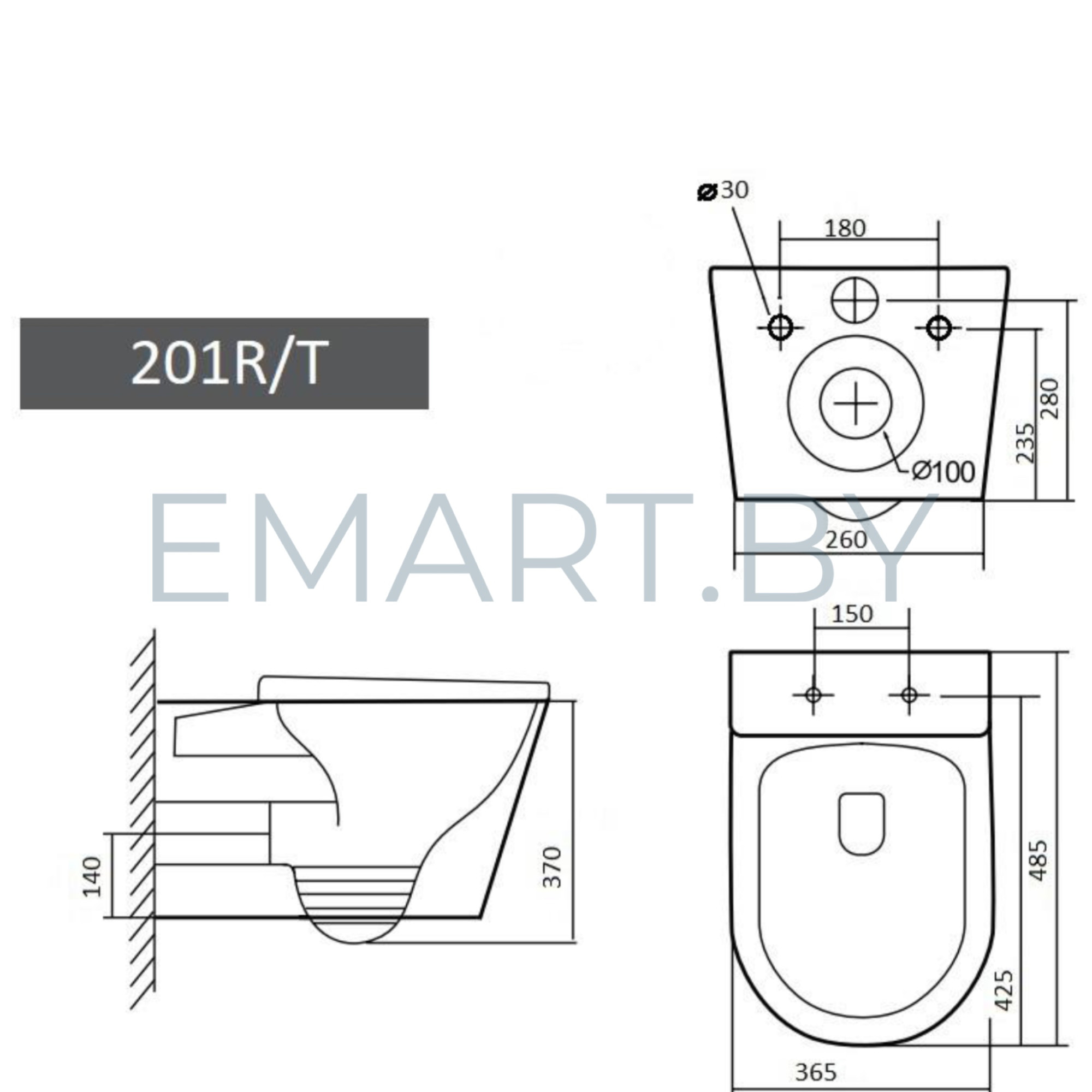 Унитаз подвесной Grado GD-W201T фото-6