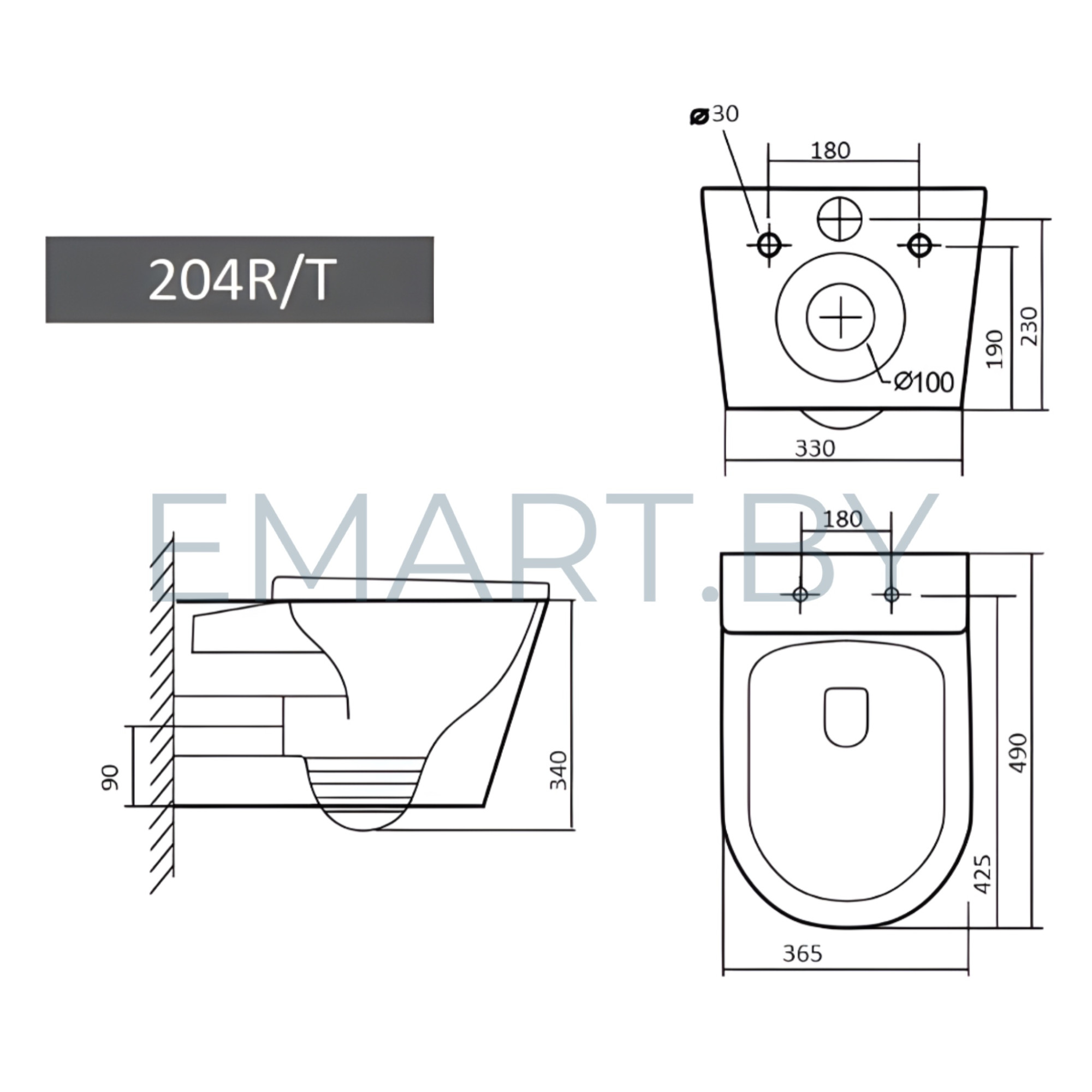 Унитаз подвесной Grado GD-W204R фото-4