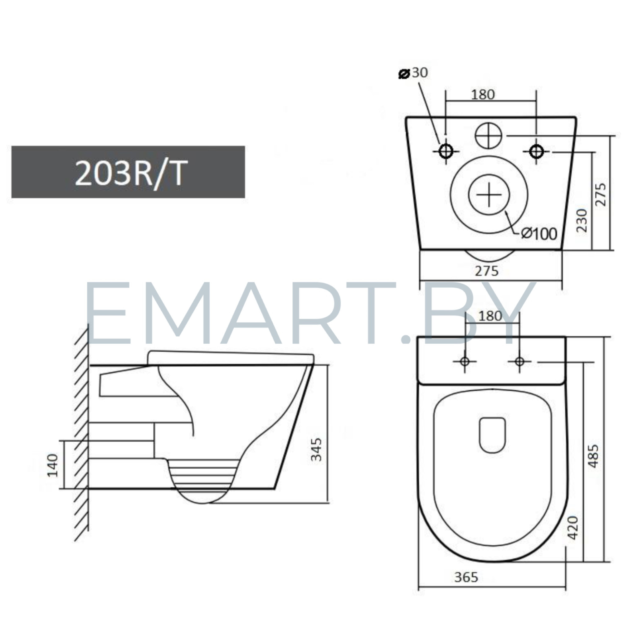 Унитаз подвесной Grado GD-W203T фото-5