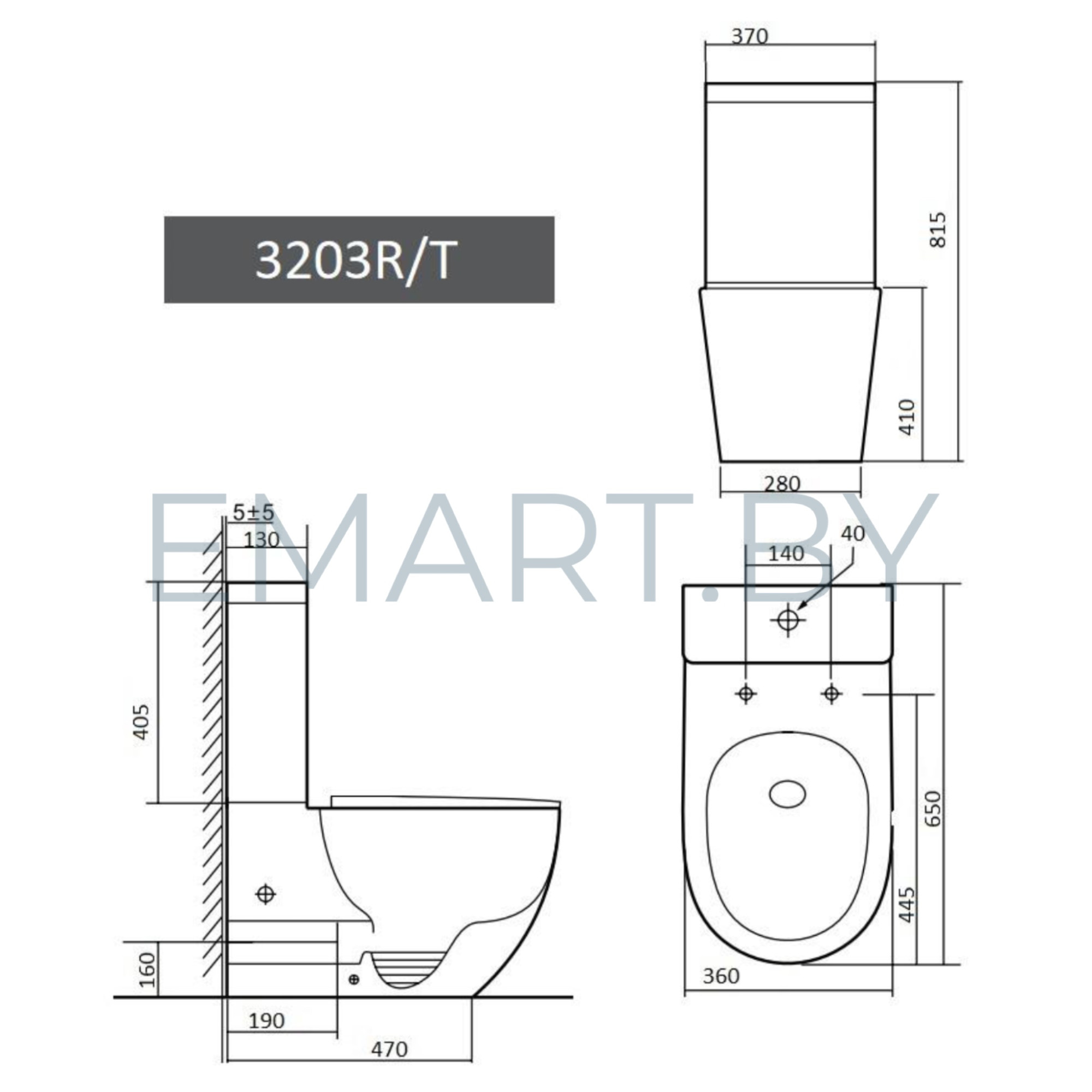 Унитаз напольный Grado GD-3203R фото-3