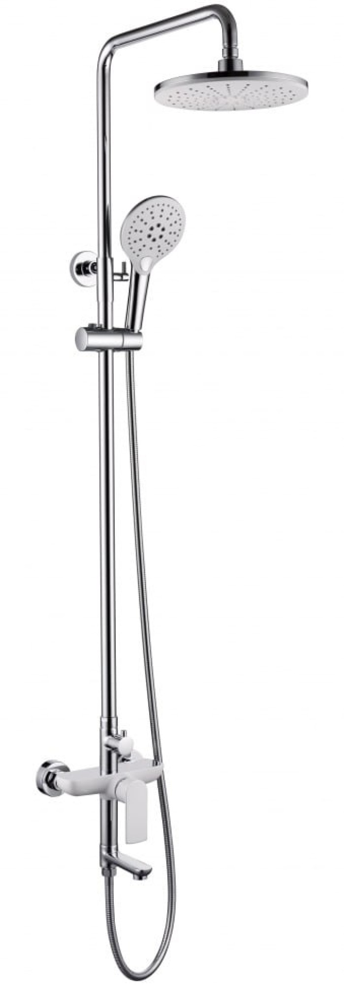 Душевая система  Grocenberg GB7009 (белый хром)
