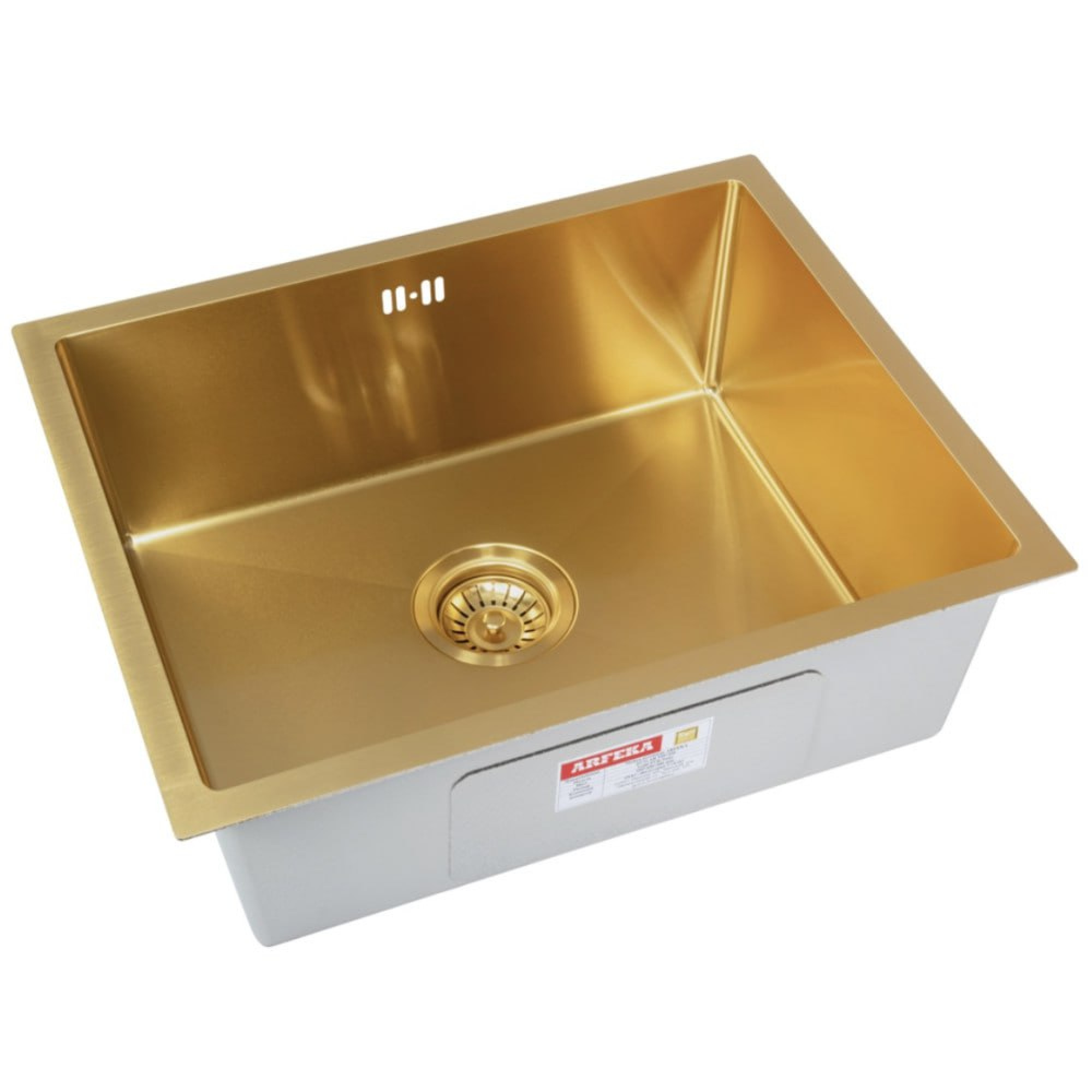 Кухонная мойка ARFEKA ECO AR 550*450 GOLD PVD NANO фото-4