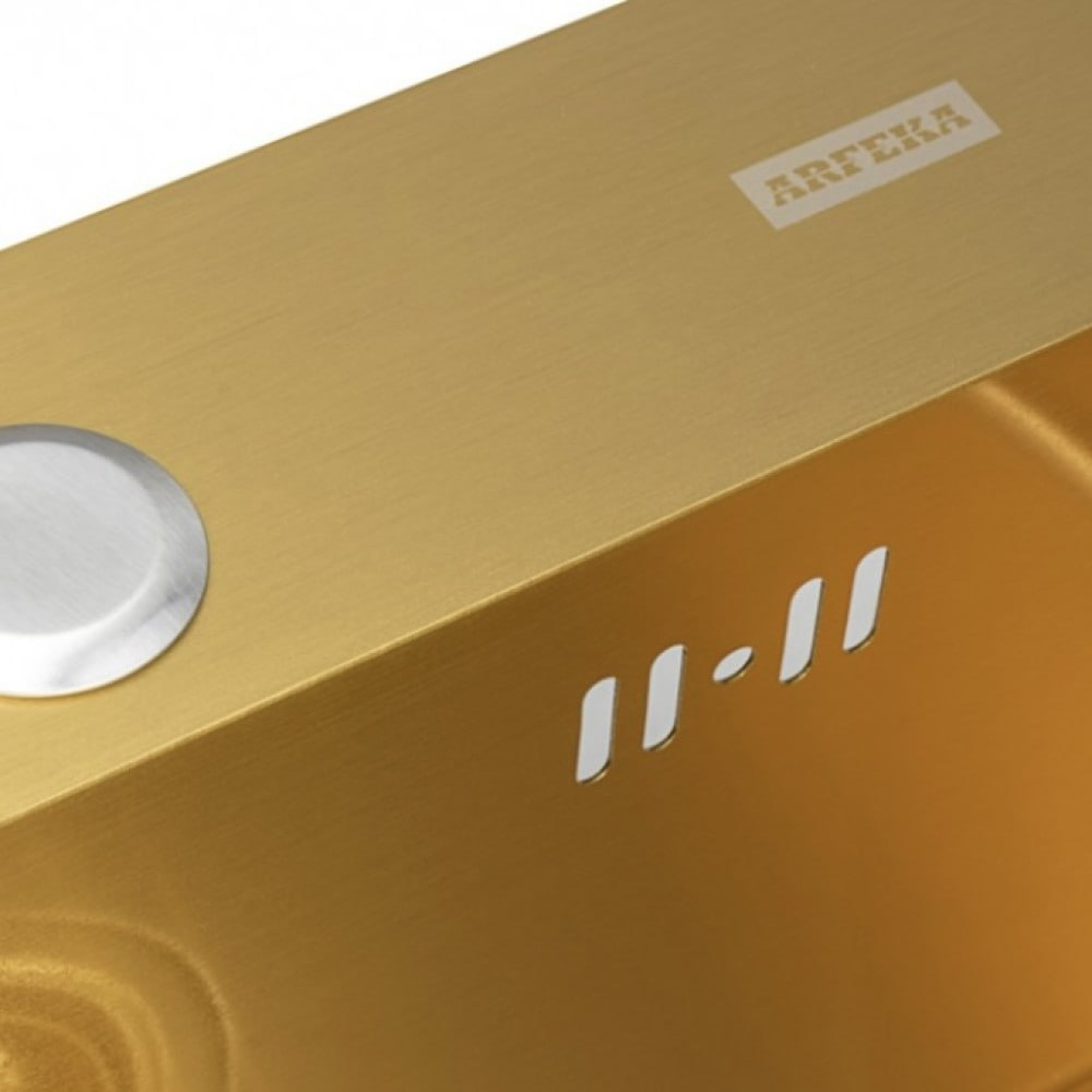 Кухонная мойка ARFEKA ECO AR 550*450 GOLD PVD NANO фото-2