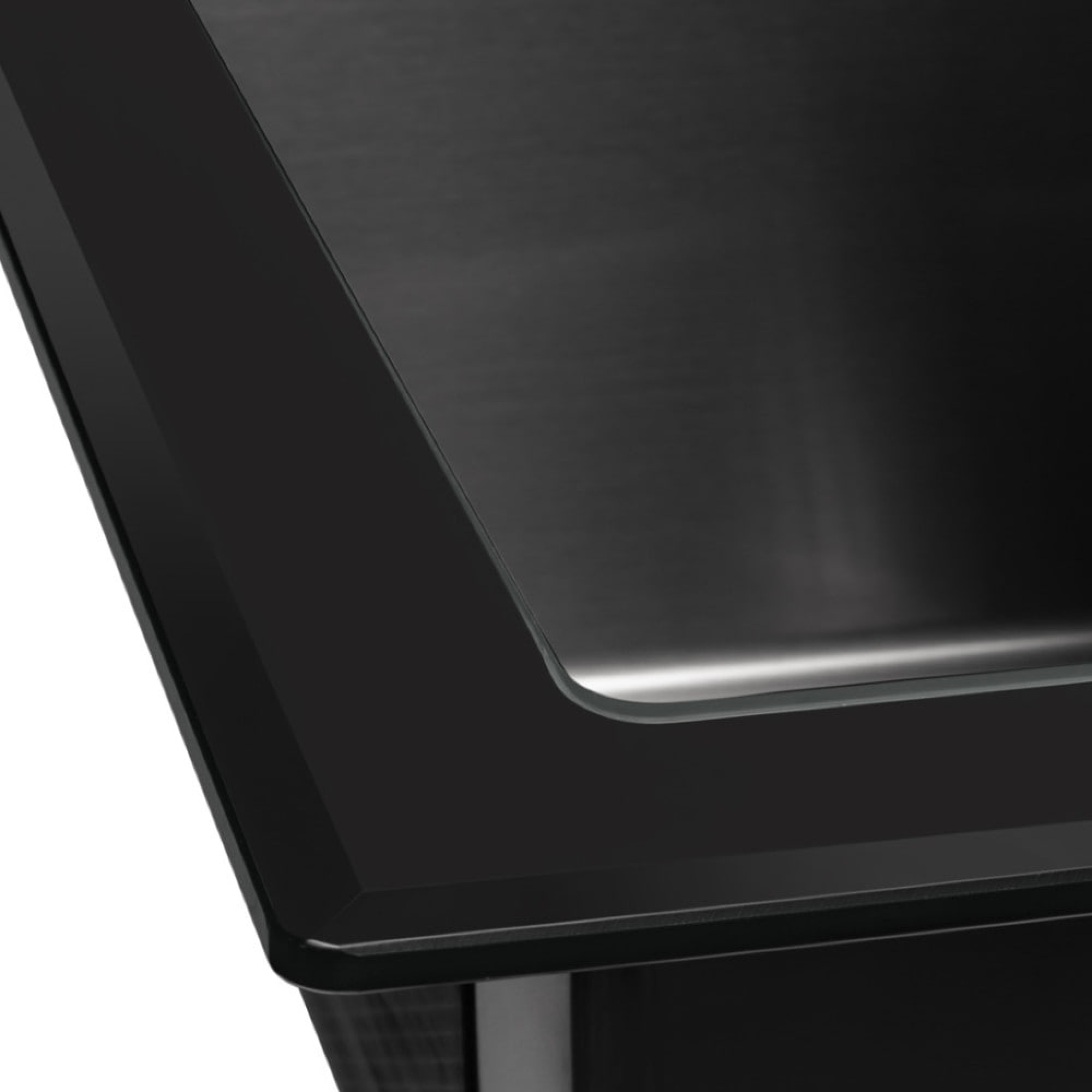 Кухонная мойка ARFEKA ECO AR 500*500 GS BLACK GLASS + BLACK PVD NANO фото-4