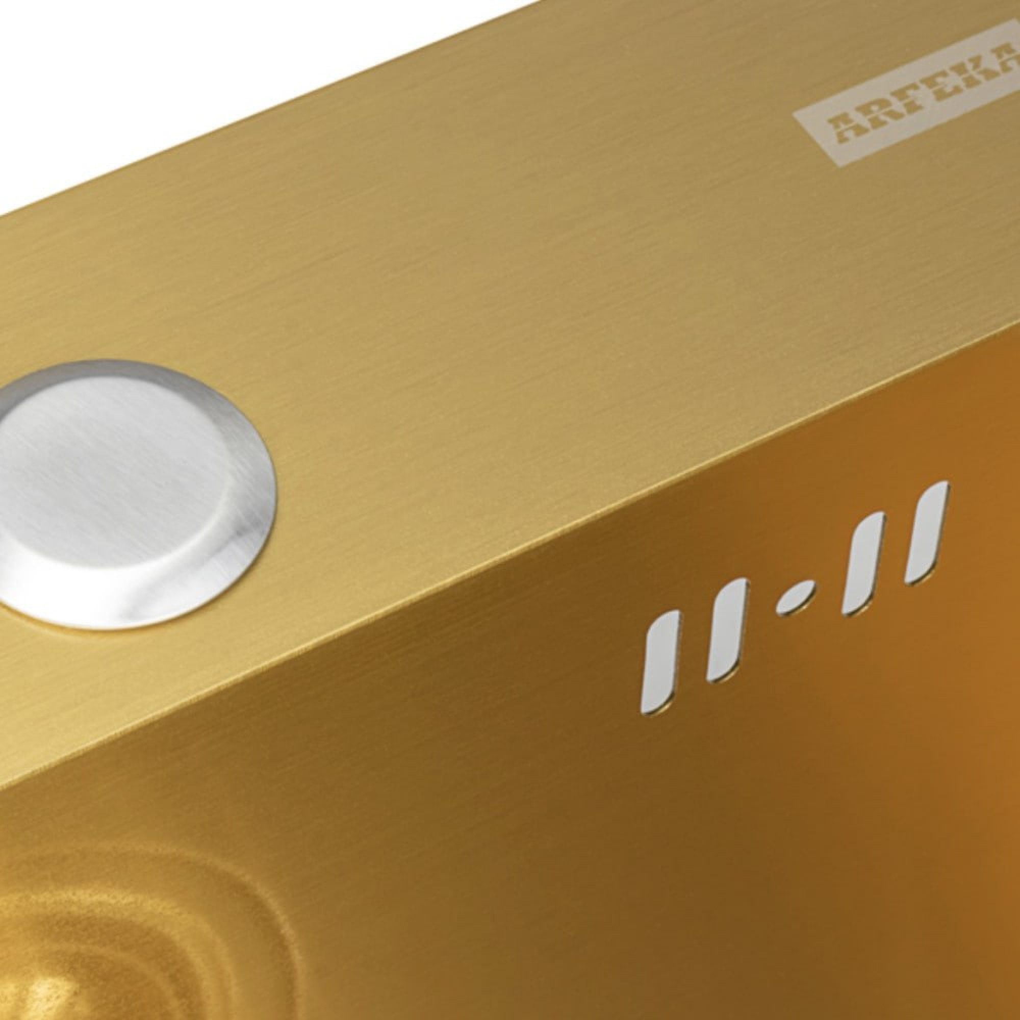 Кухонная мойка ARFEKA ECO AR 450*500 GOLD PVD NANO фото-6
