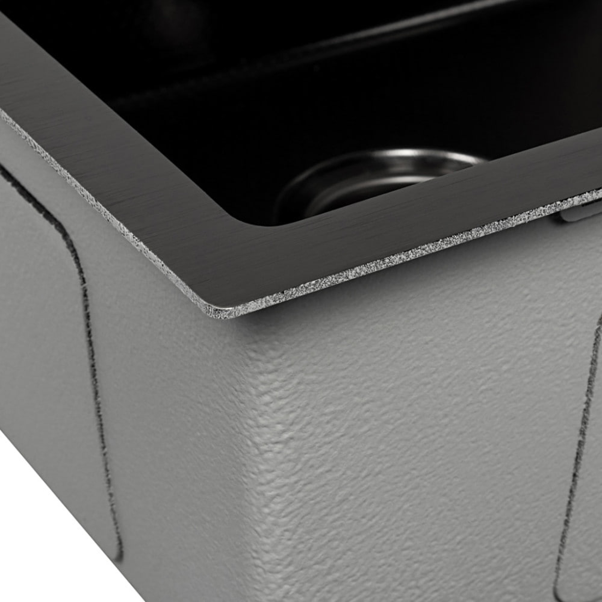 Кухонная мойка ARFEKA ECO AR 450*450 BLACK PVD NANO DECOR фото-2