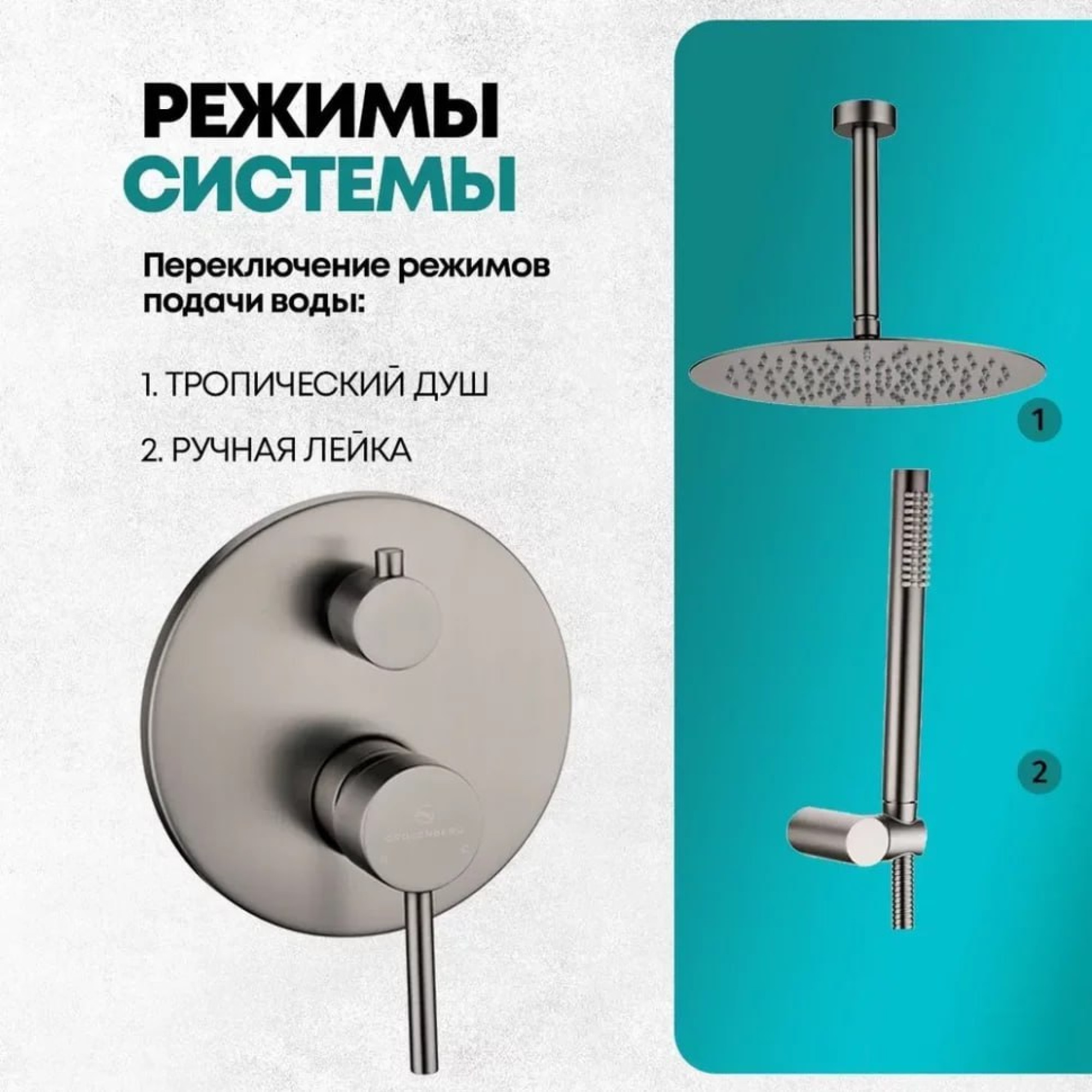 Душевая система  Grocenberg GB5099BG-4 (графит) фото-7