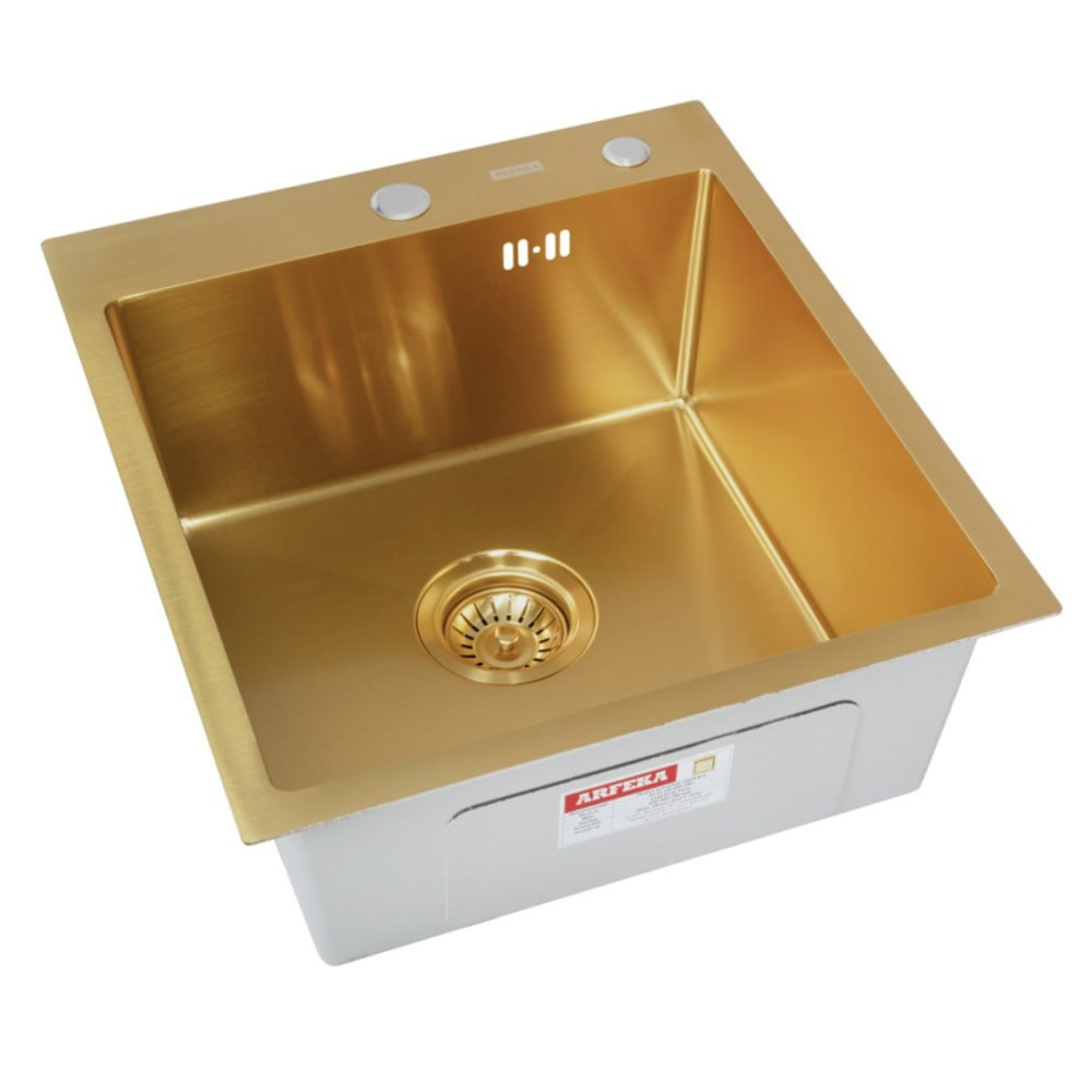 Кухонная мойка ARFEKA ECO AR 450*500 GOLD PVD NANO фото-2