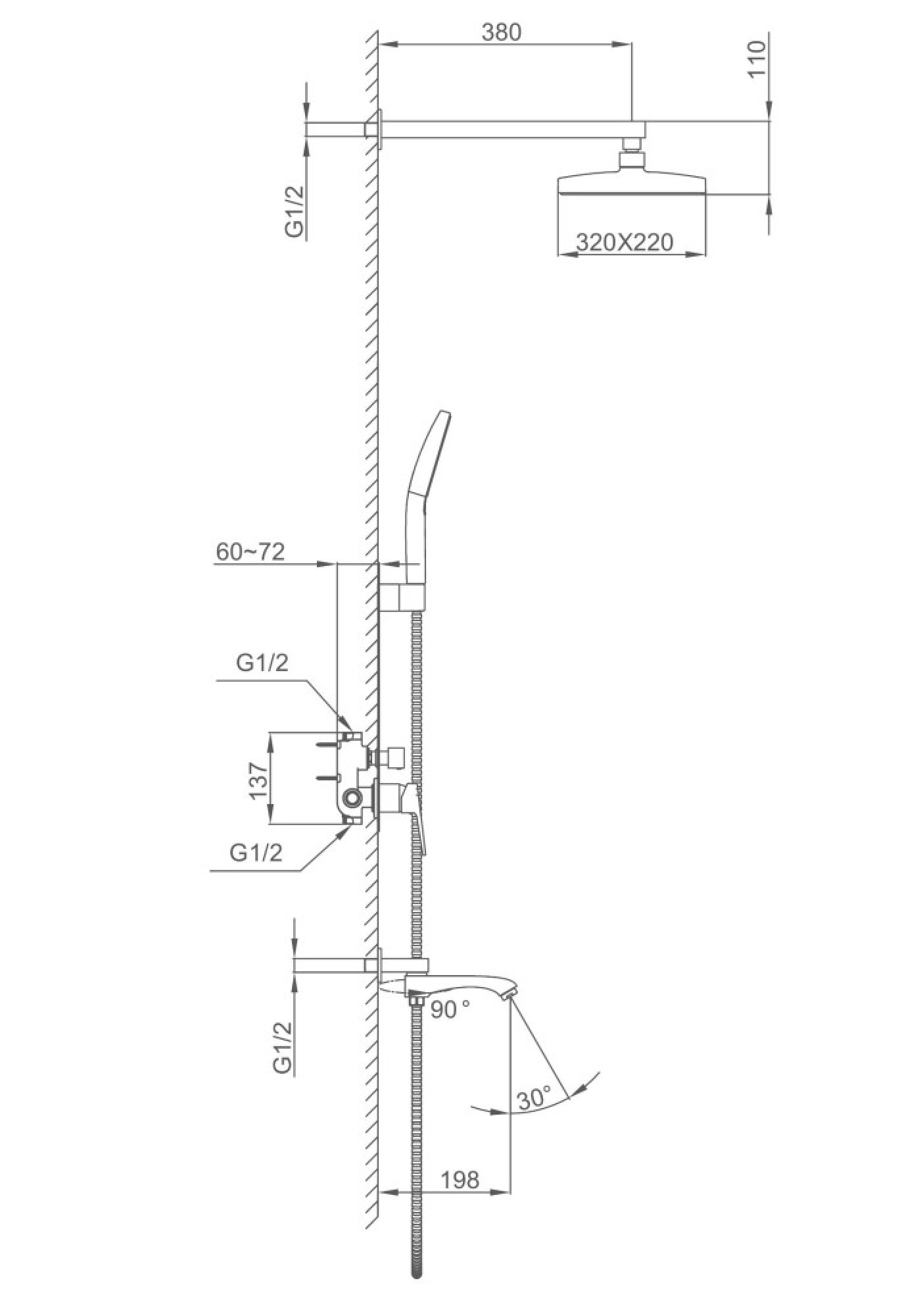 Душевая система Frap F7176 хром фото-2