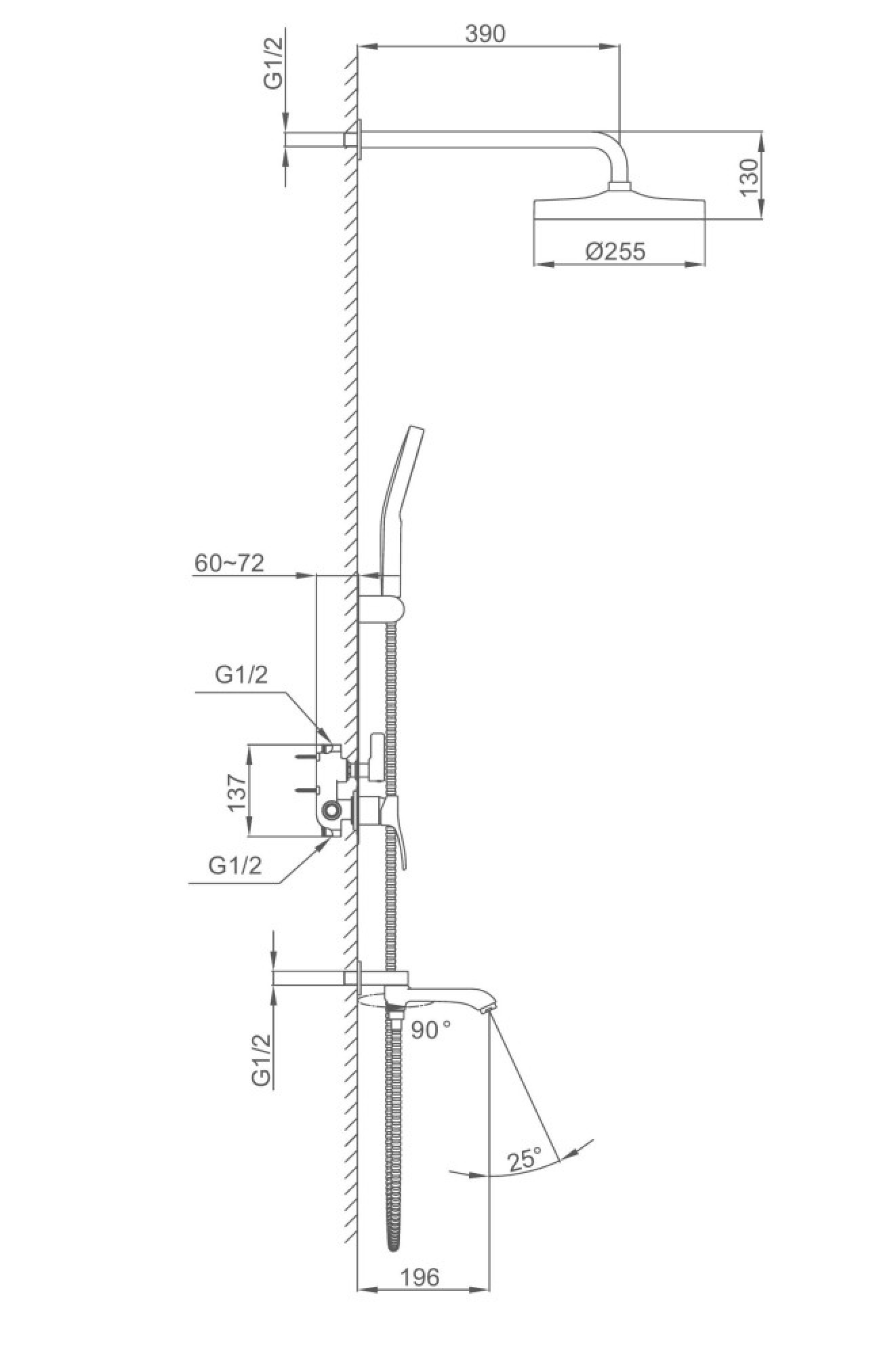 Душевая система Frap F7175 хром фото-4