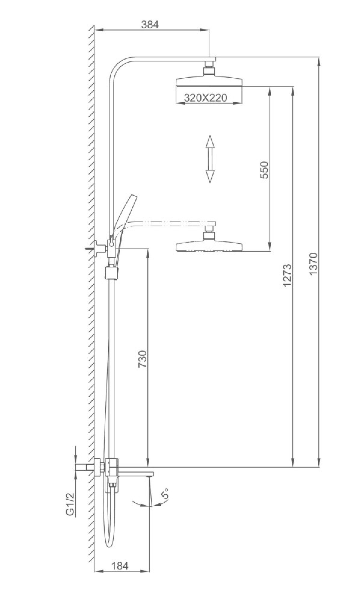 Душевая система Frap F2490-9 графит фото-6