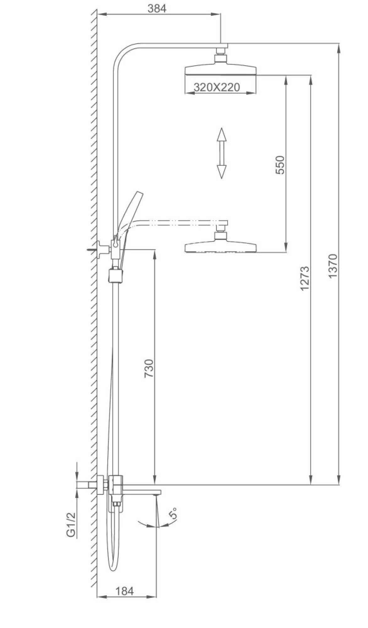 Душевая система Frap F2490 хром фото-6
