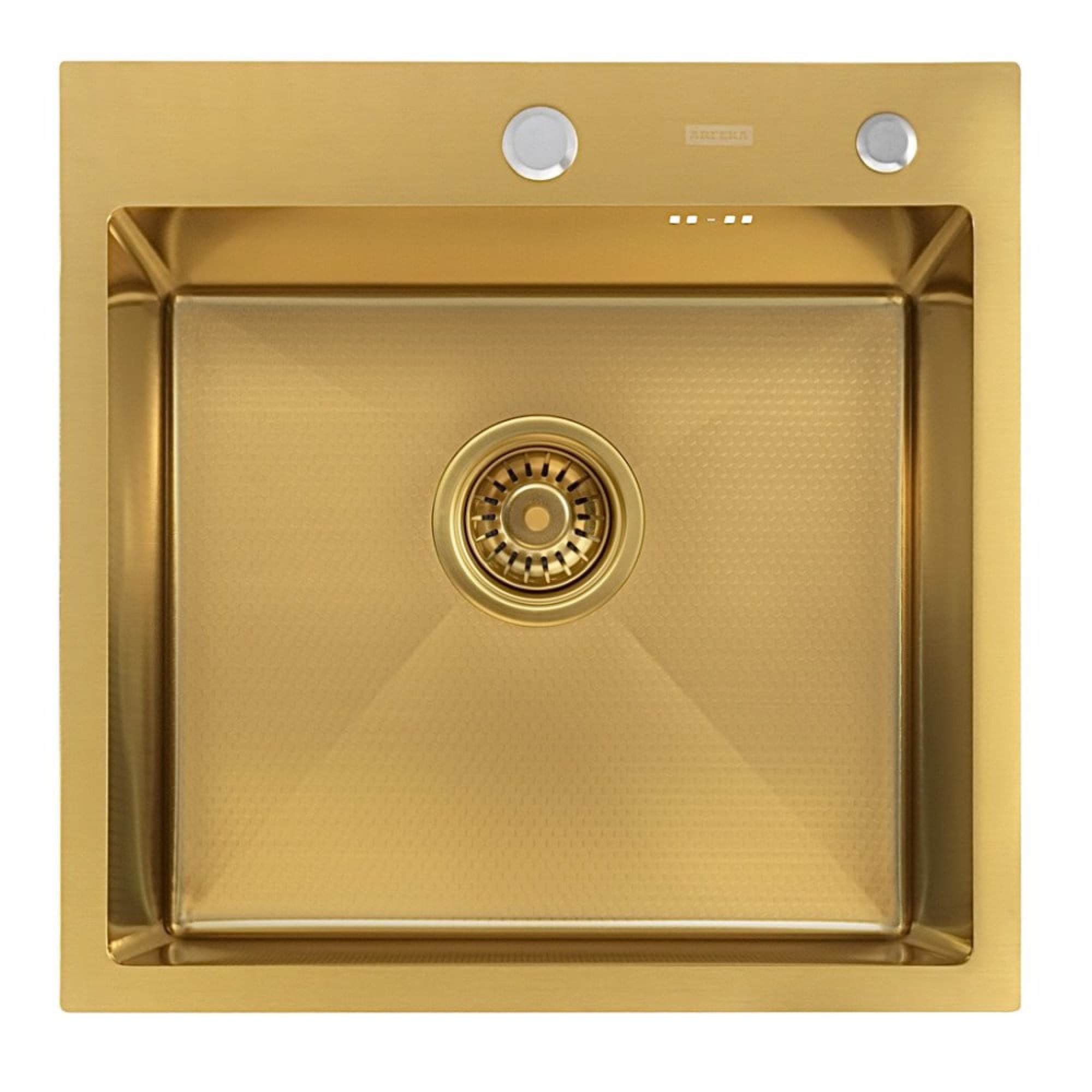 Кухонная мойка ARFEKA Eco AR 500*500 Gold PVD Nano Decor