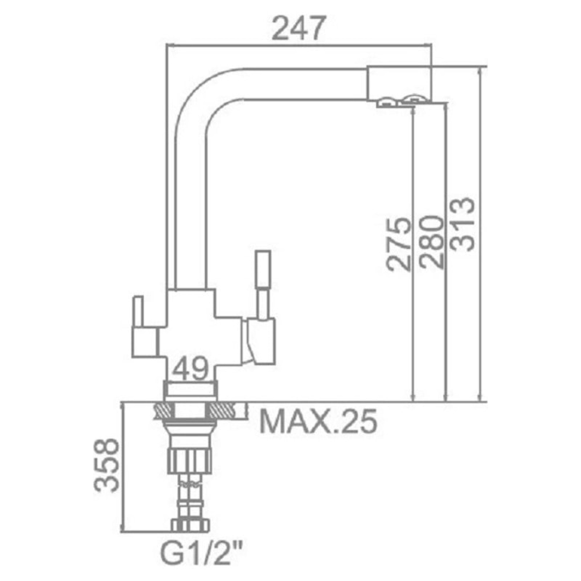 Смеситель Gerhans KK4055-3-20 фото-2