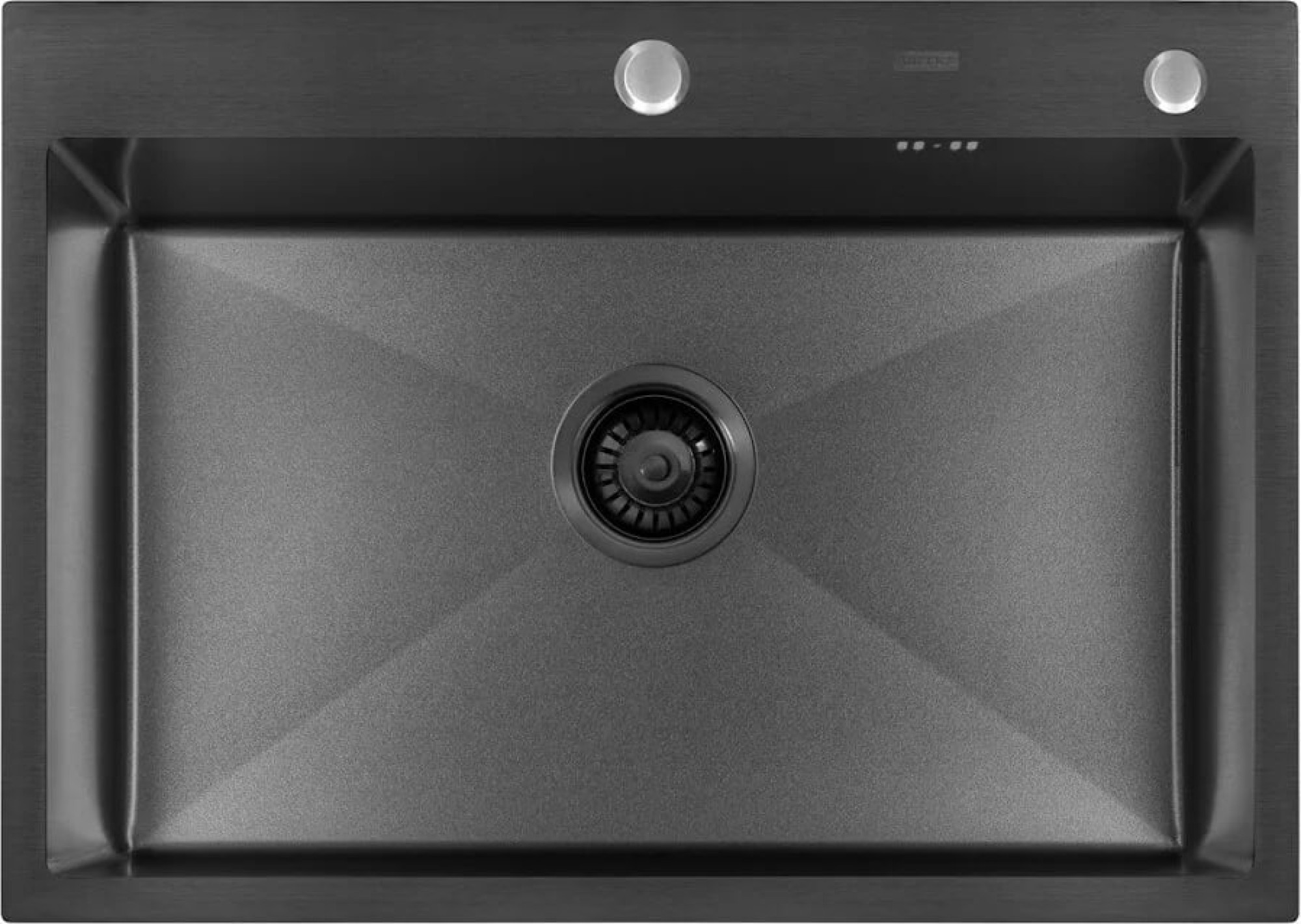 Кухонная мойка ARFEKA ECO AR 700*500 BLACK PVD NANO DECOR VOLCANIC ROCK фото-4