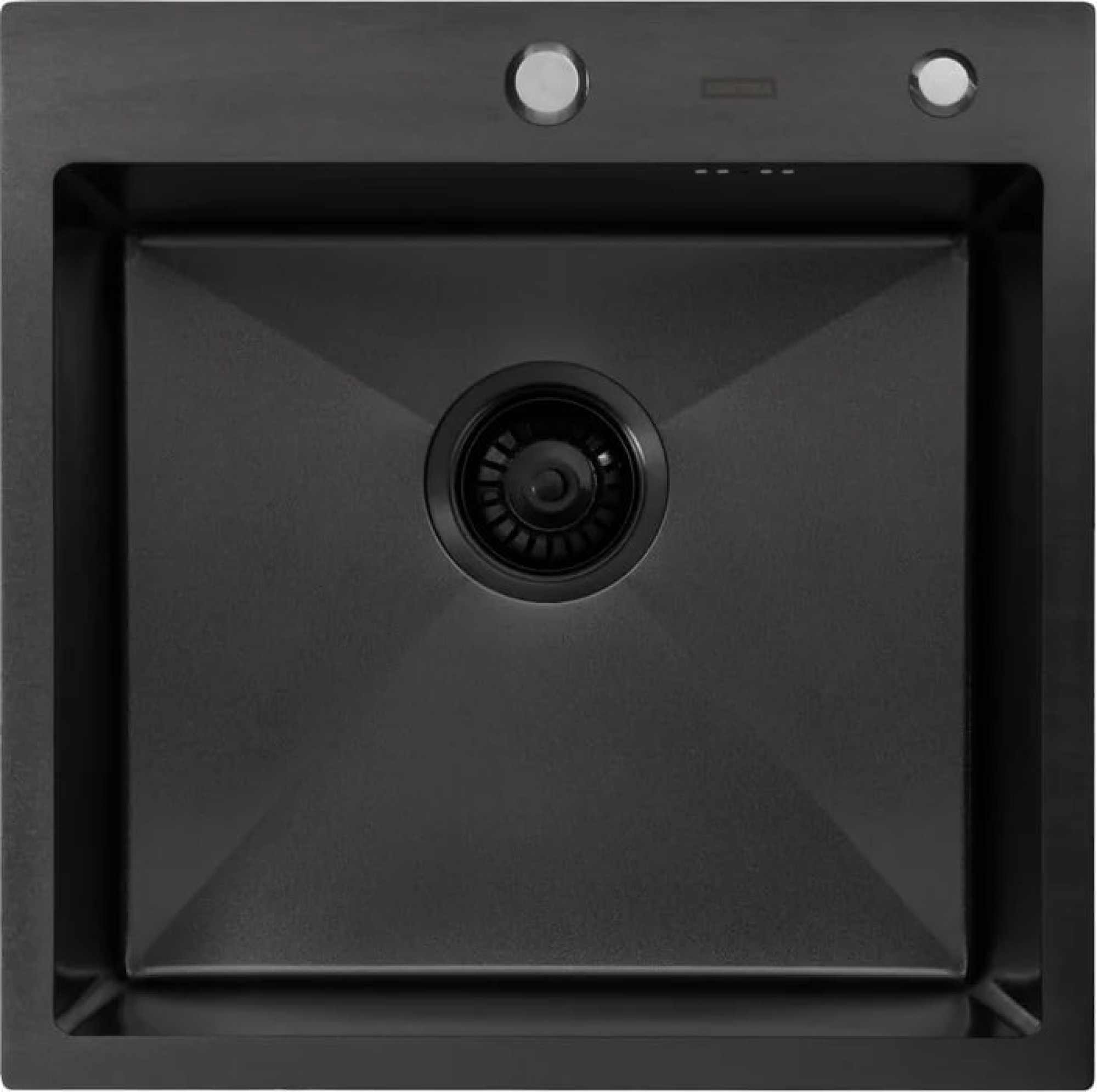 Кухонная мойка ARFEKA Eco AR 500*500 Black PVD Nano Decor Volcanic Rock фото-3
