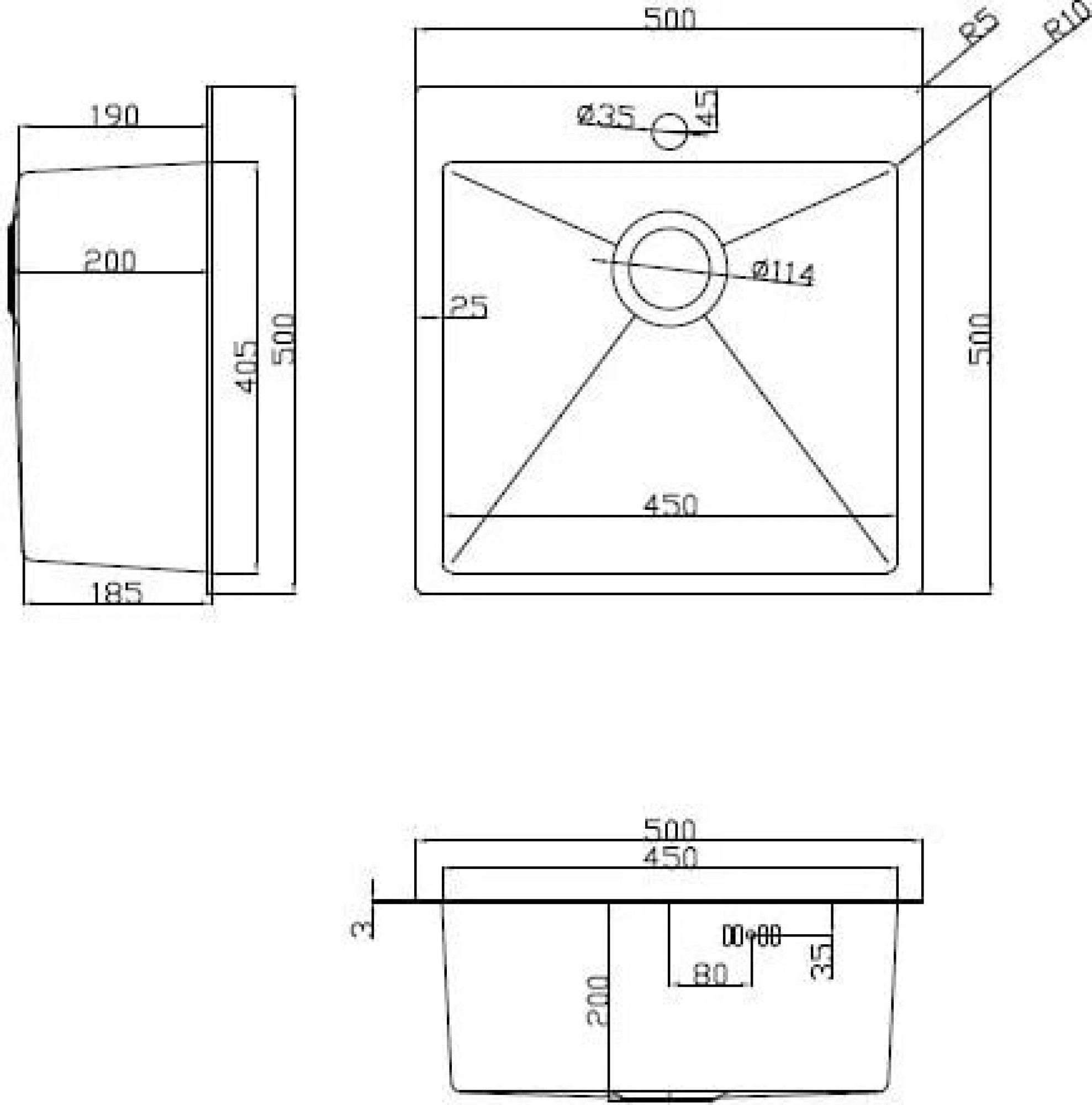 Кухонная мойка ARFEKA Eco AR 500*500 Satin фото-8