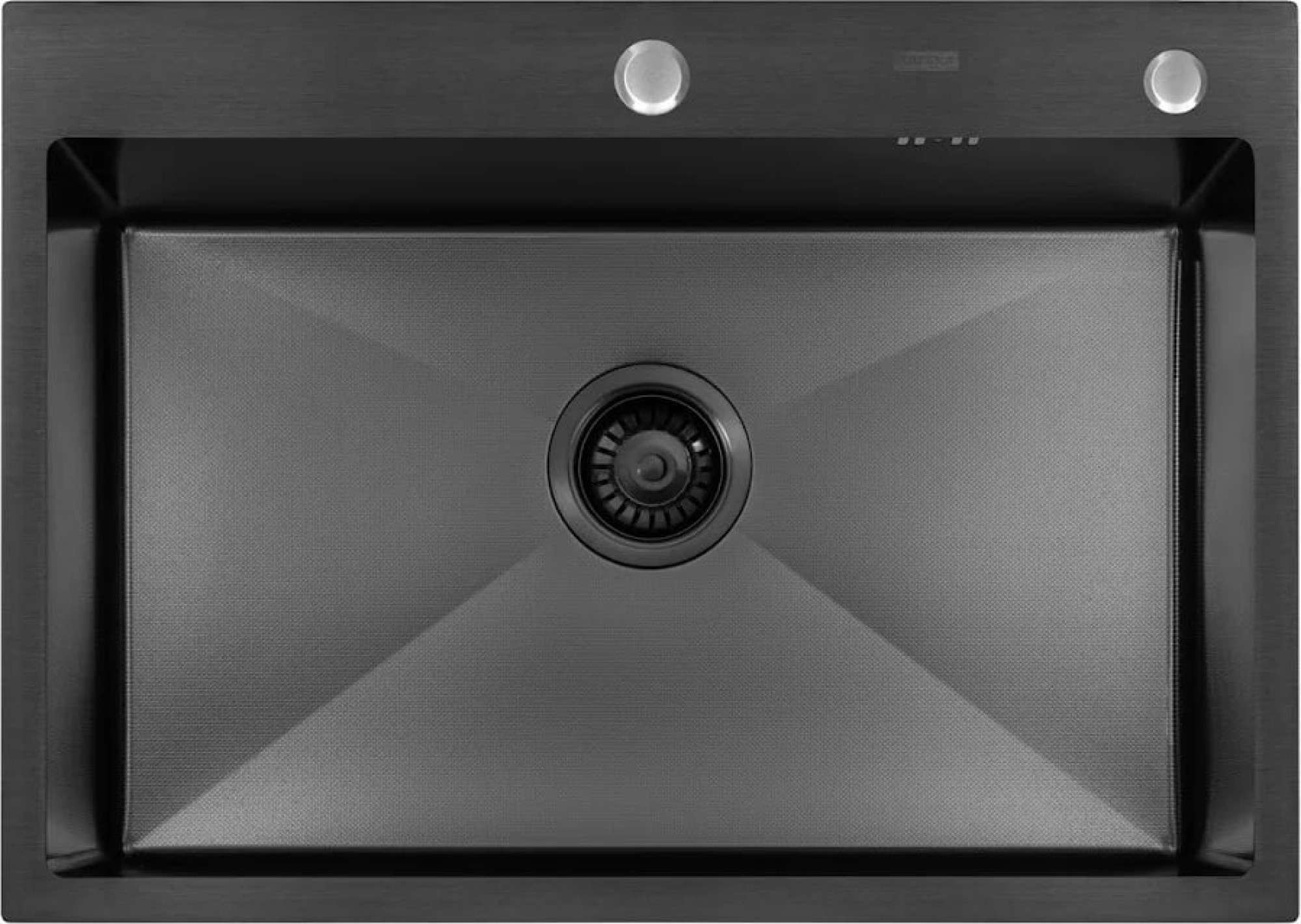Кухонная мойка ARFEKA ECO AR 700*500 BLACK PVD NANO DECOR MILLET GRAINS фото-4