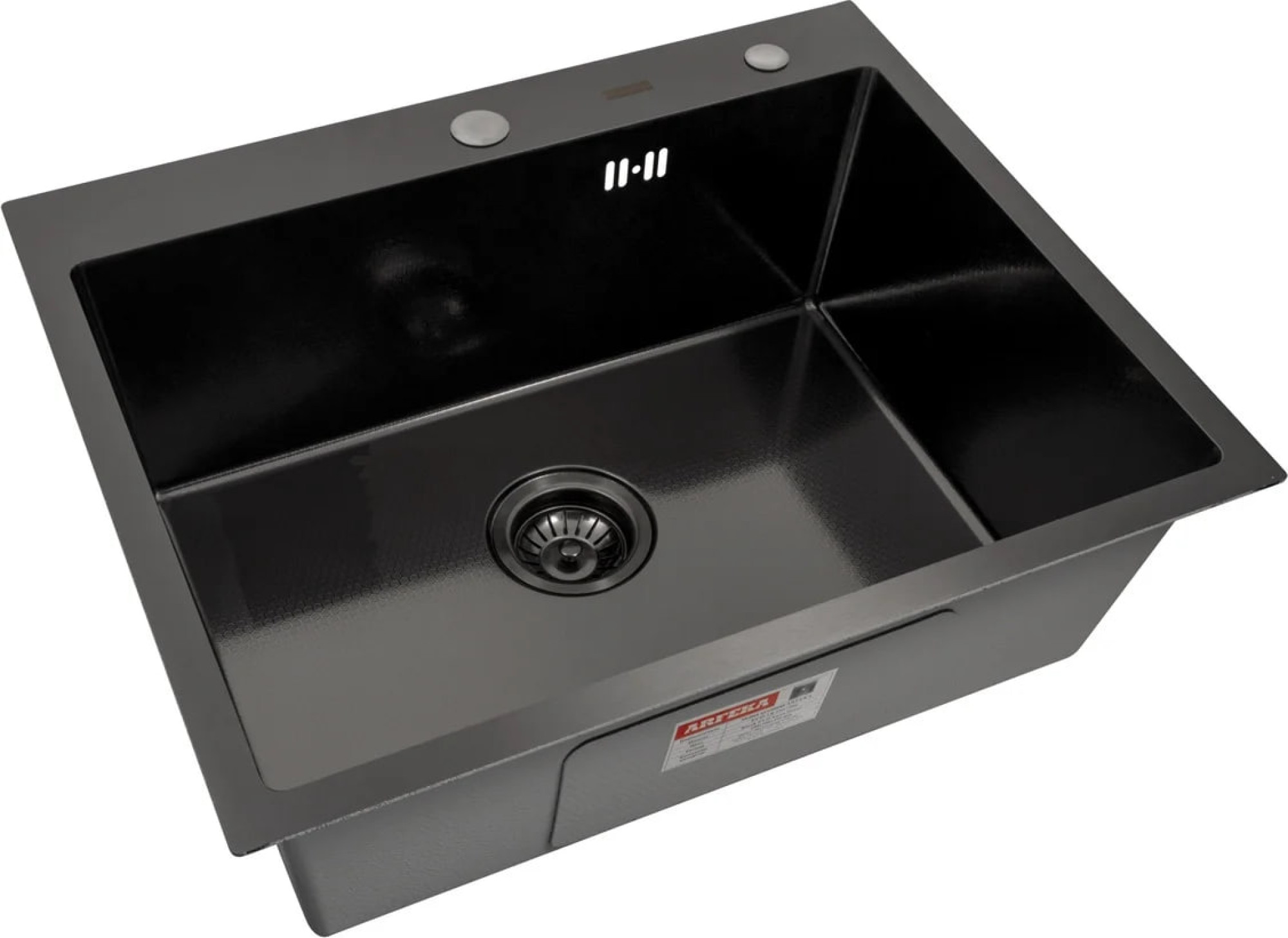 Кухонная мойка ARFEKA Eco AR 600*500 Black PVD Nano Decor фото-4