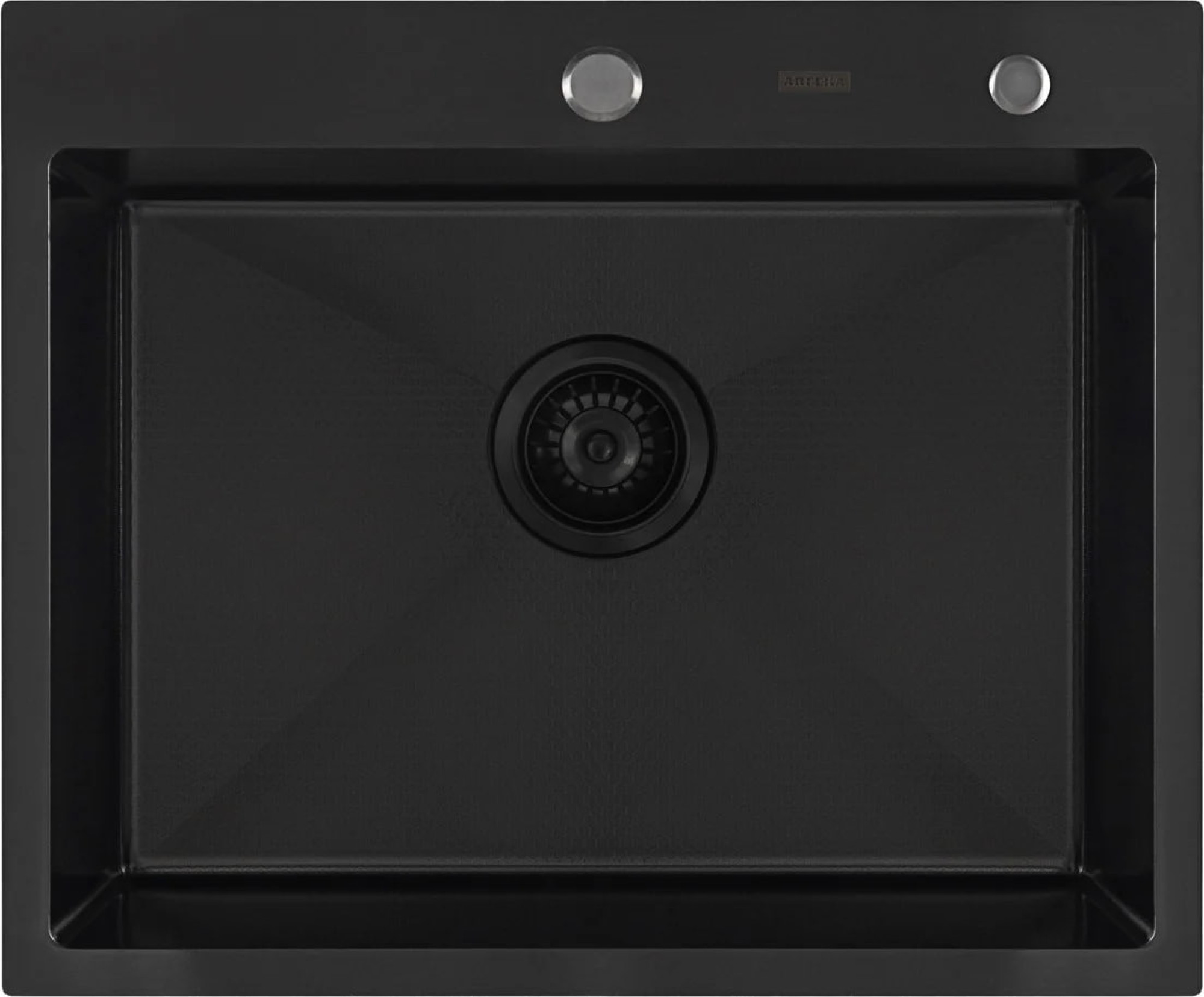 Кухонная мойка ARFEKA Eco AR 600*500 Black PVD Nano Decor фото-5