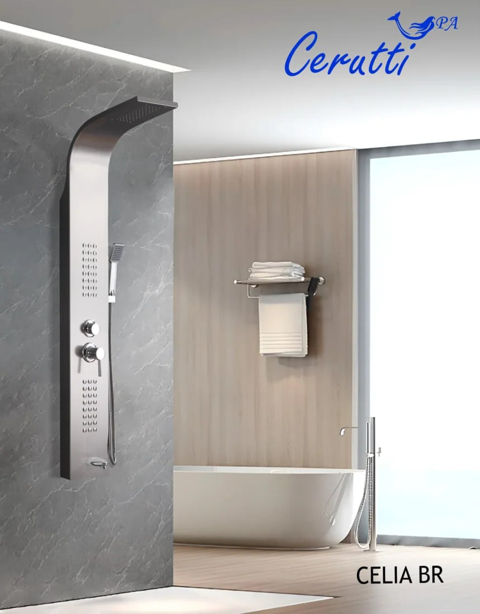 Душевая панель Cerutti Celia BR CT10405