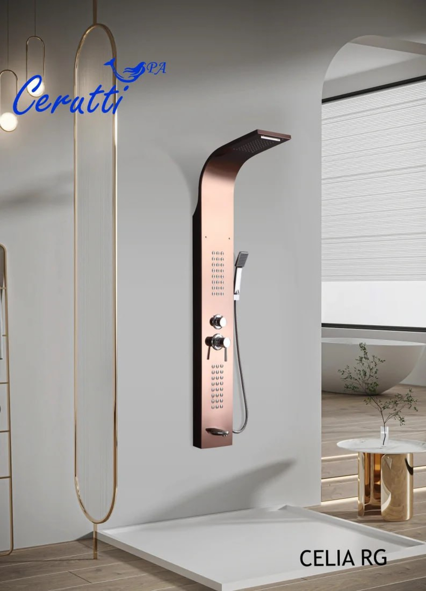 Душевая панель Cerutti Celia RG CT10406