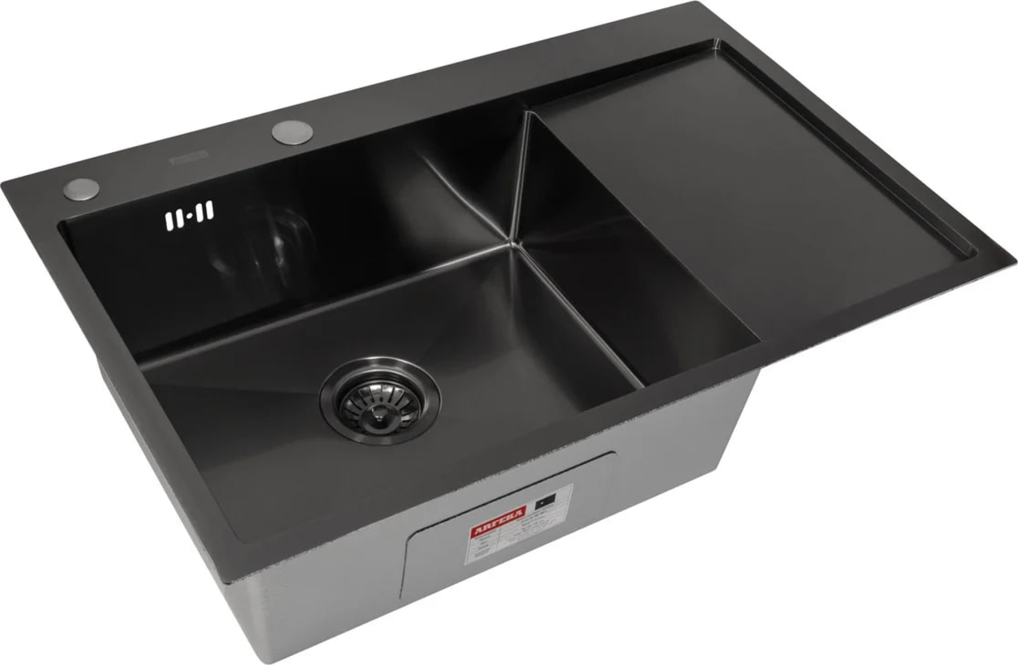 Кухонная мойка ARFEKA ECO AR 780*500 L BLACK PVD NANO фото-4