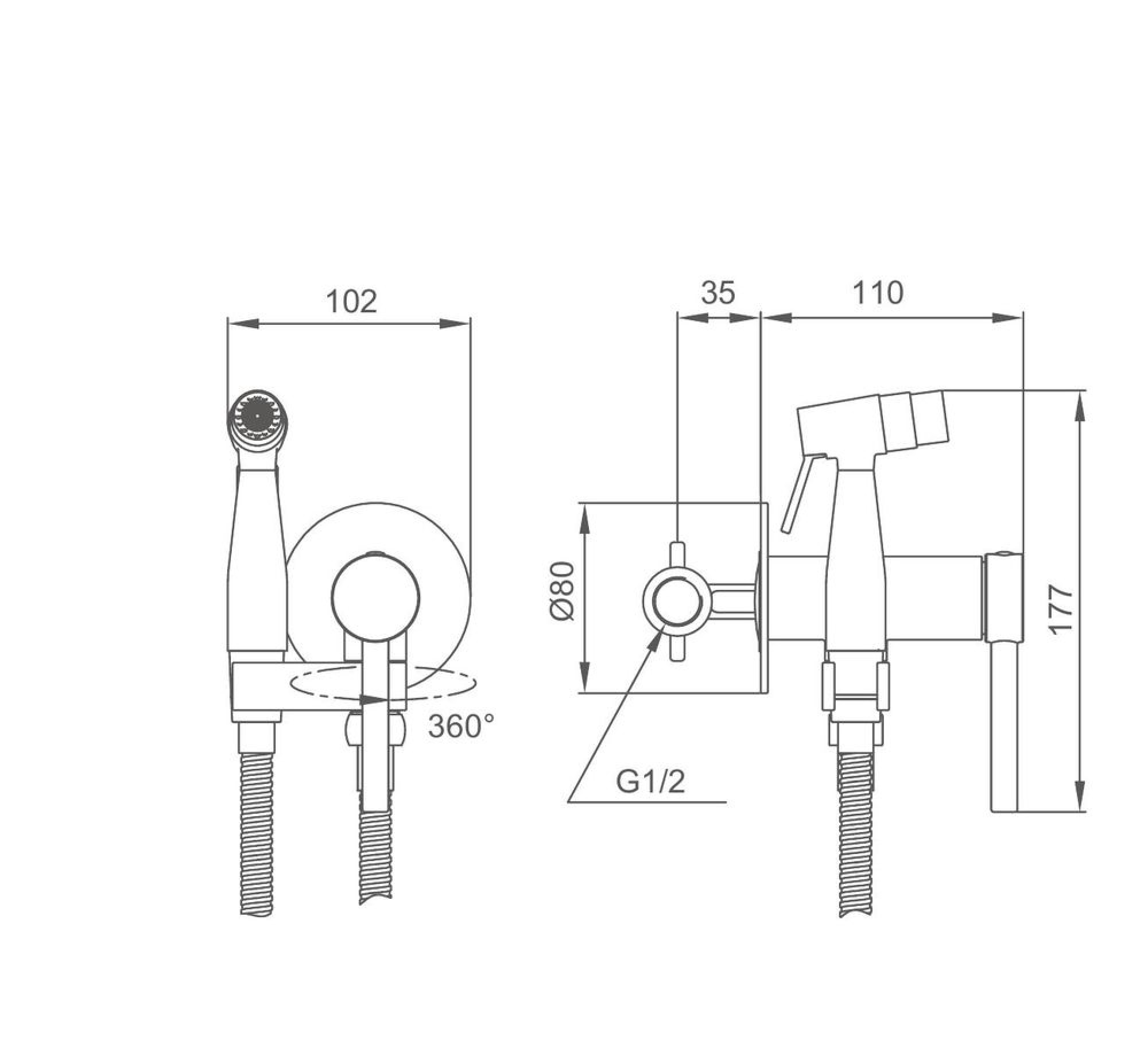 Гигиенический душ Gappo G7206-6 фото-3