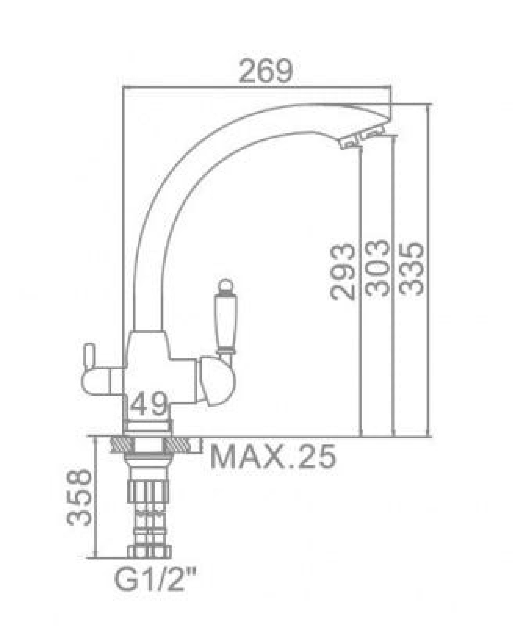 Смеситель Ledeme L4455F-3 (черный) фото-2