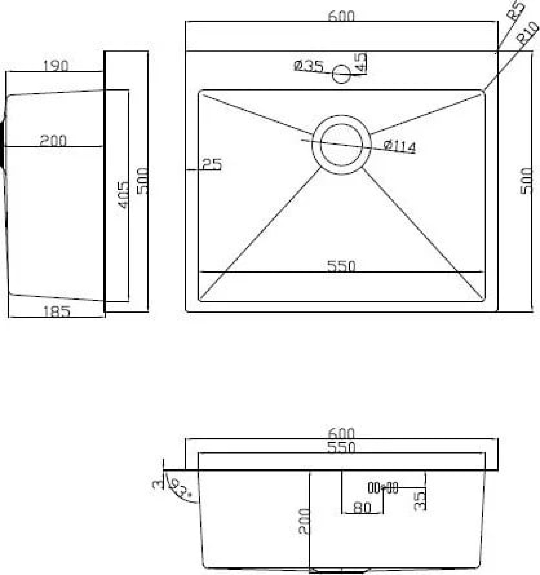Кухонная мойка ARFEKA Eco AR 600*450 Black PVD Nano фото-5 Кухонная мойка ARFEKA Eco AR 600*450 Black PVD Nano фото-5