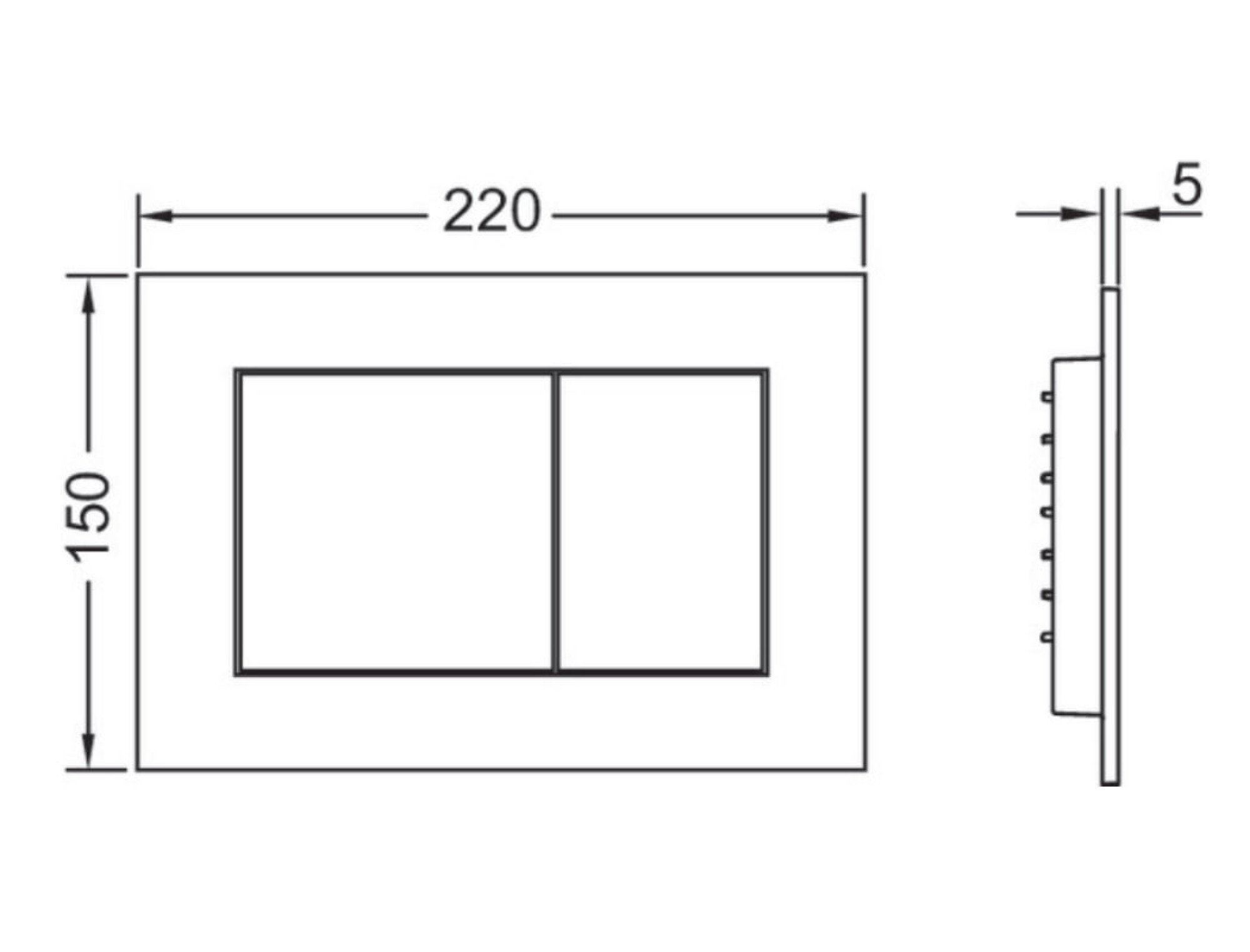 TECEnow Панель смыва унитаза для системы двойного смыва никель металлик 9240418 фото-2 TECEnow Панель смыва унитаза для системы двойного смыва никель металлик 9240418 фото-2