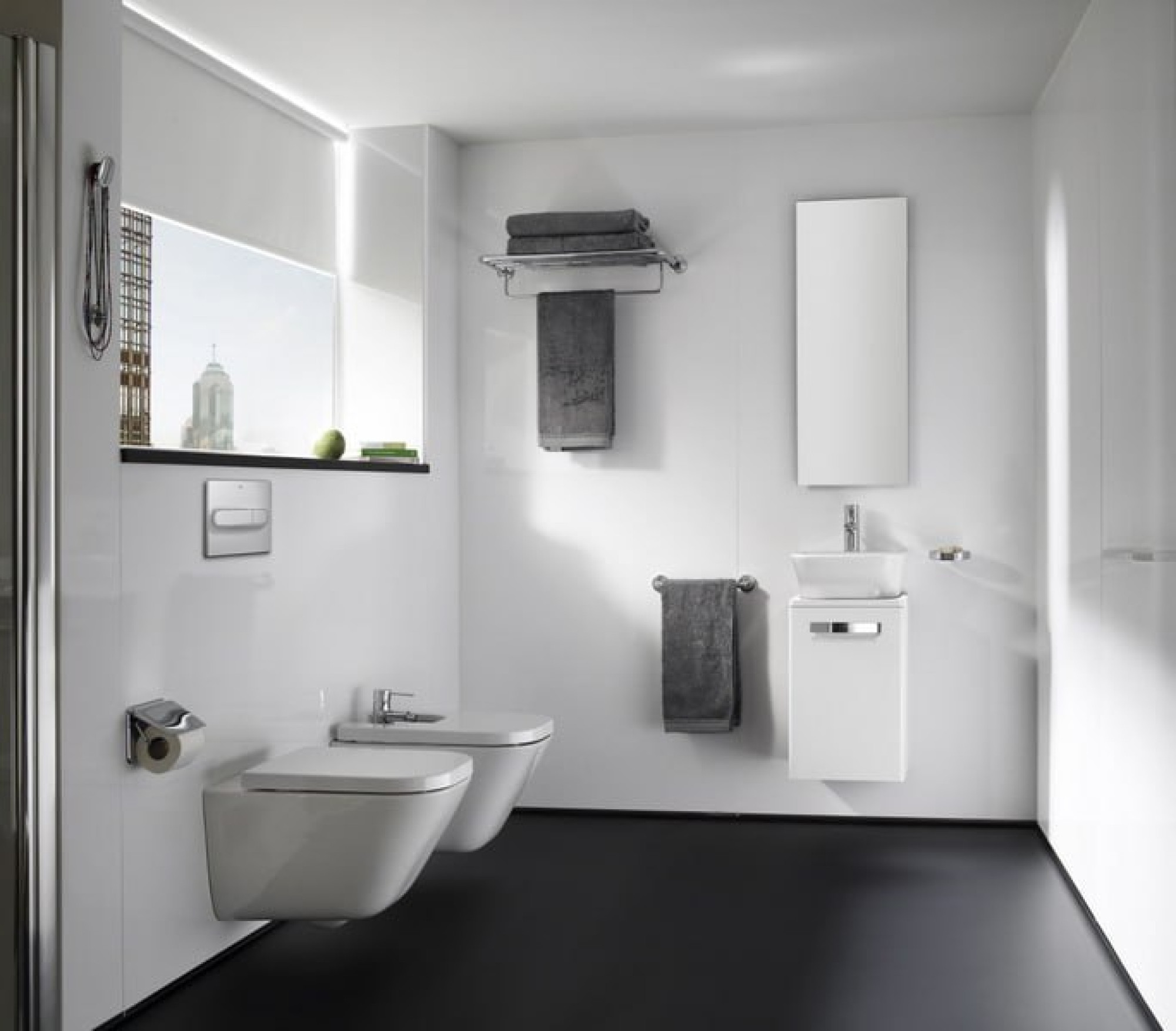 Унитаз подвесной Roca The Gap Clean Rim A34647L000 + 801472001 с пневмокрышкой фото-3