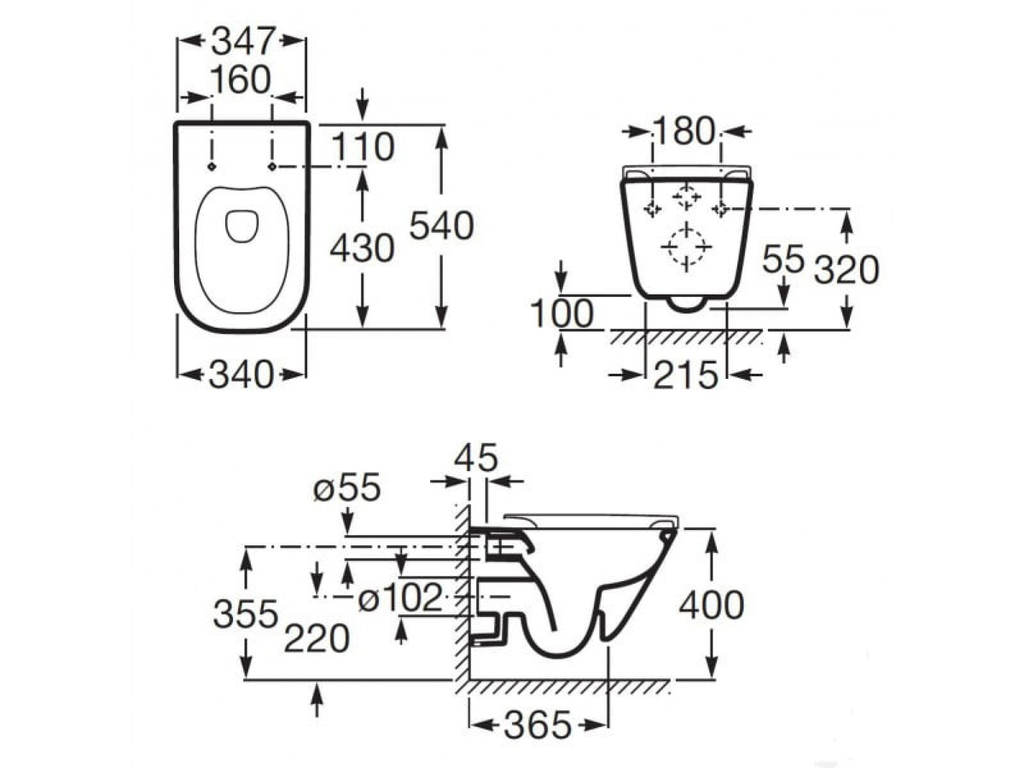 Унитаз подвесной Roca The Gap Clean Rim A34647L000 + 801472001 с пневмокрышкой фото-4