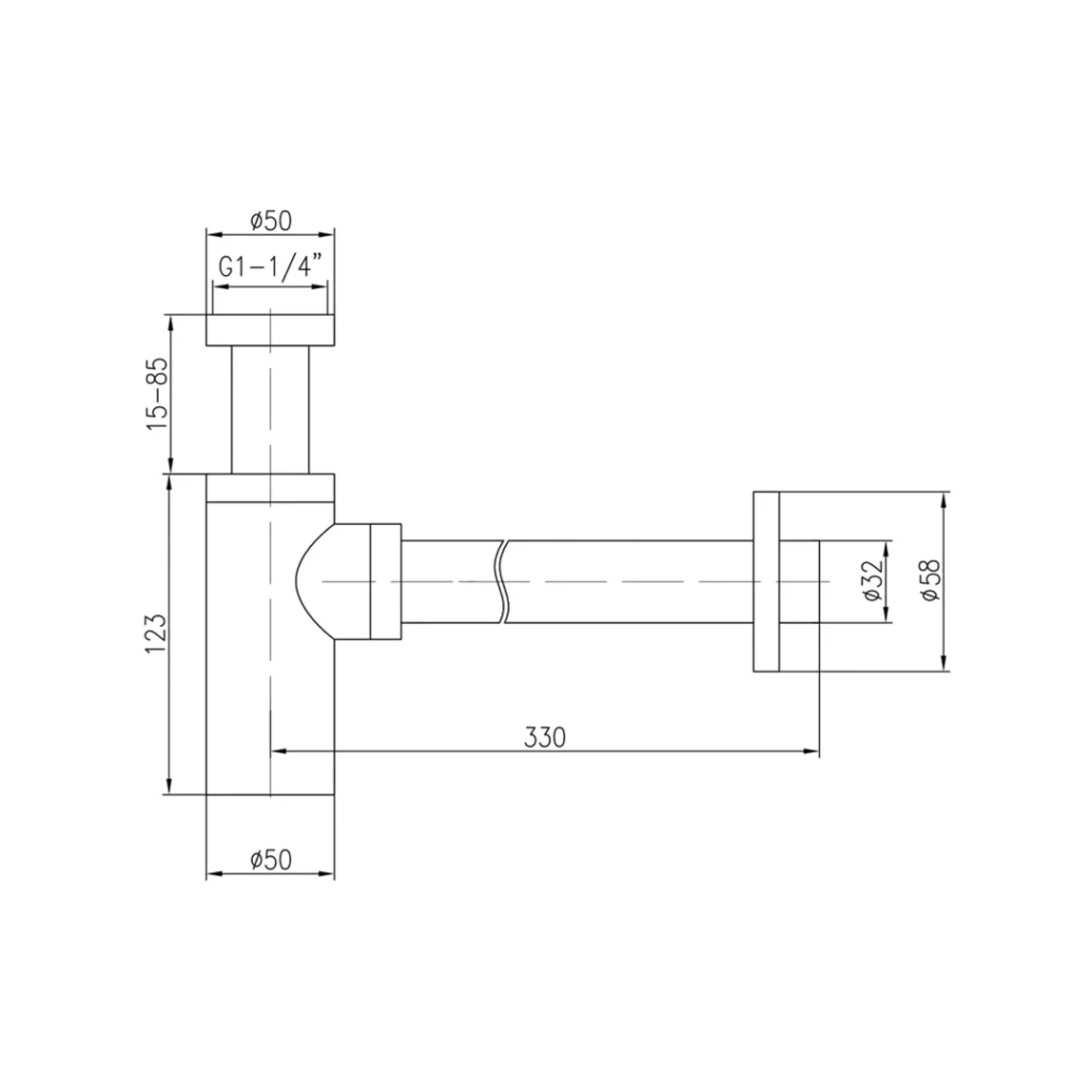 Сифон Vieir VRQ34C (черный матовый) фото-2
