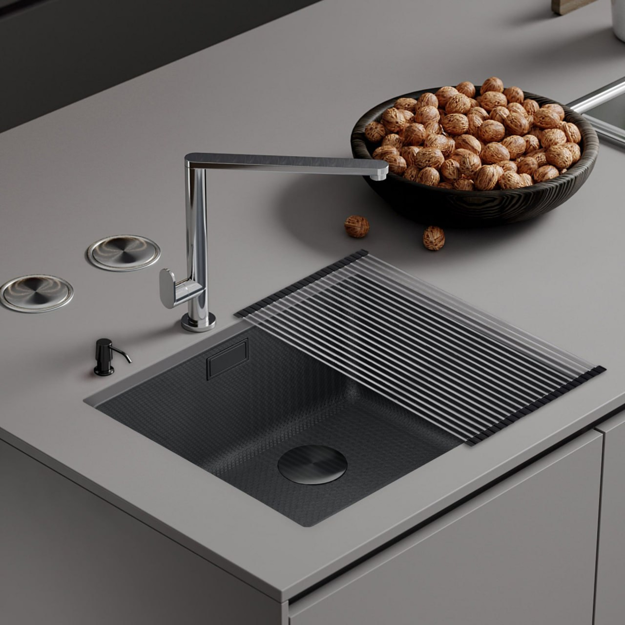 Кухонная мойка Roxen Uno 560210-54BS фото-6