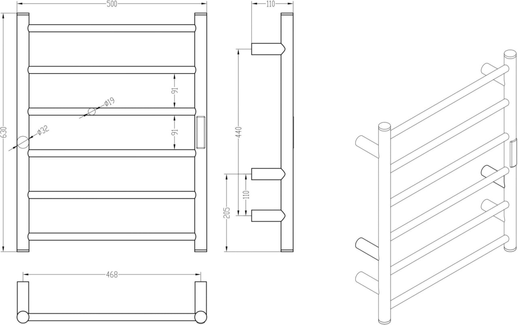 Полотенцесушитель Roxen Caspia 11070-5063C фото-4