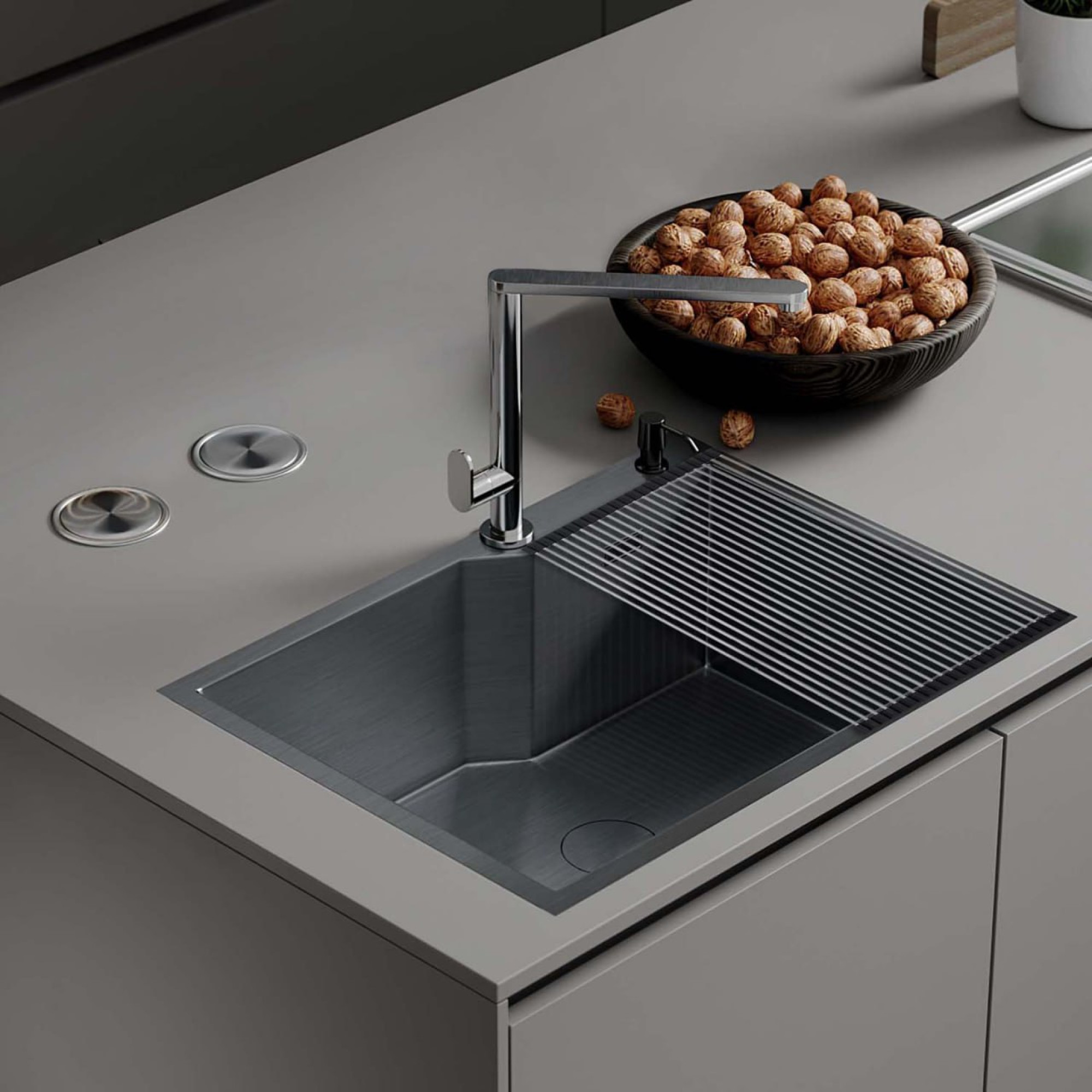 Кухонная мойка Roxen Wellnes 560240-60B фото-5