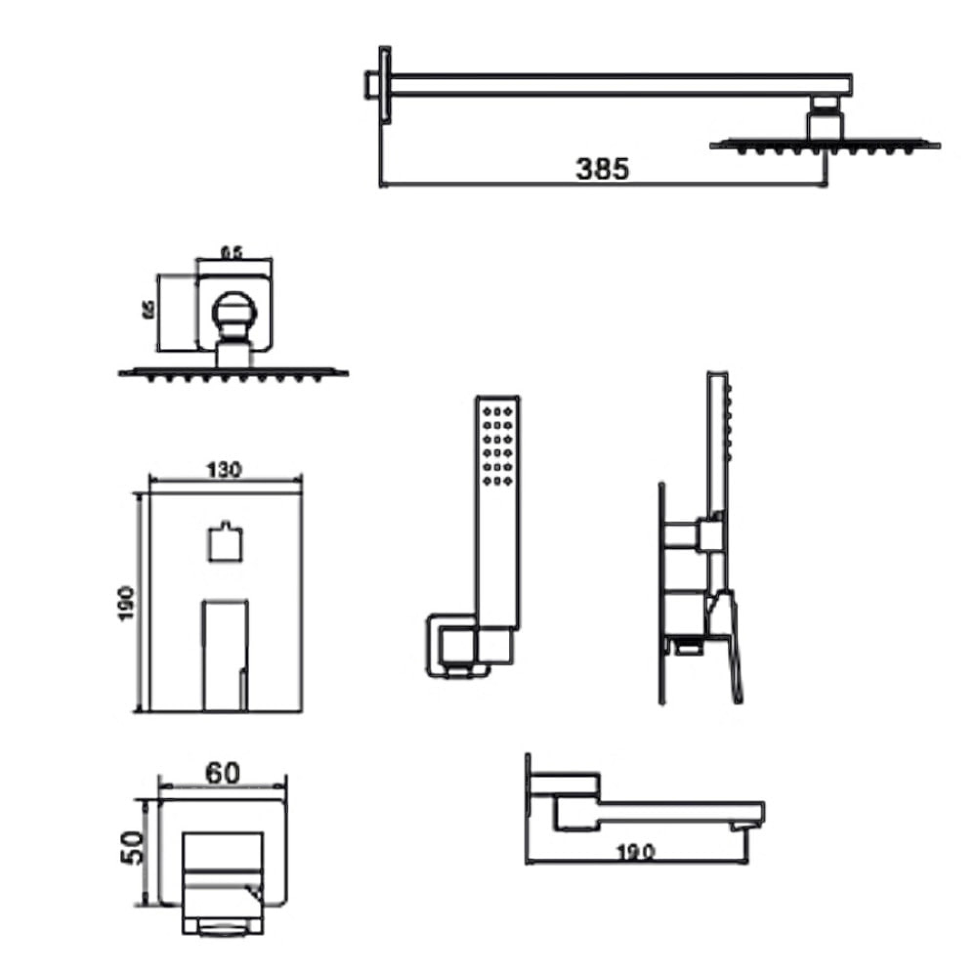 Комплект HansenPRO #H95 Душевая система HansenPro 36095-P и смеситель 10095-P фото-8