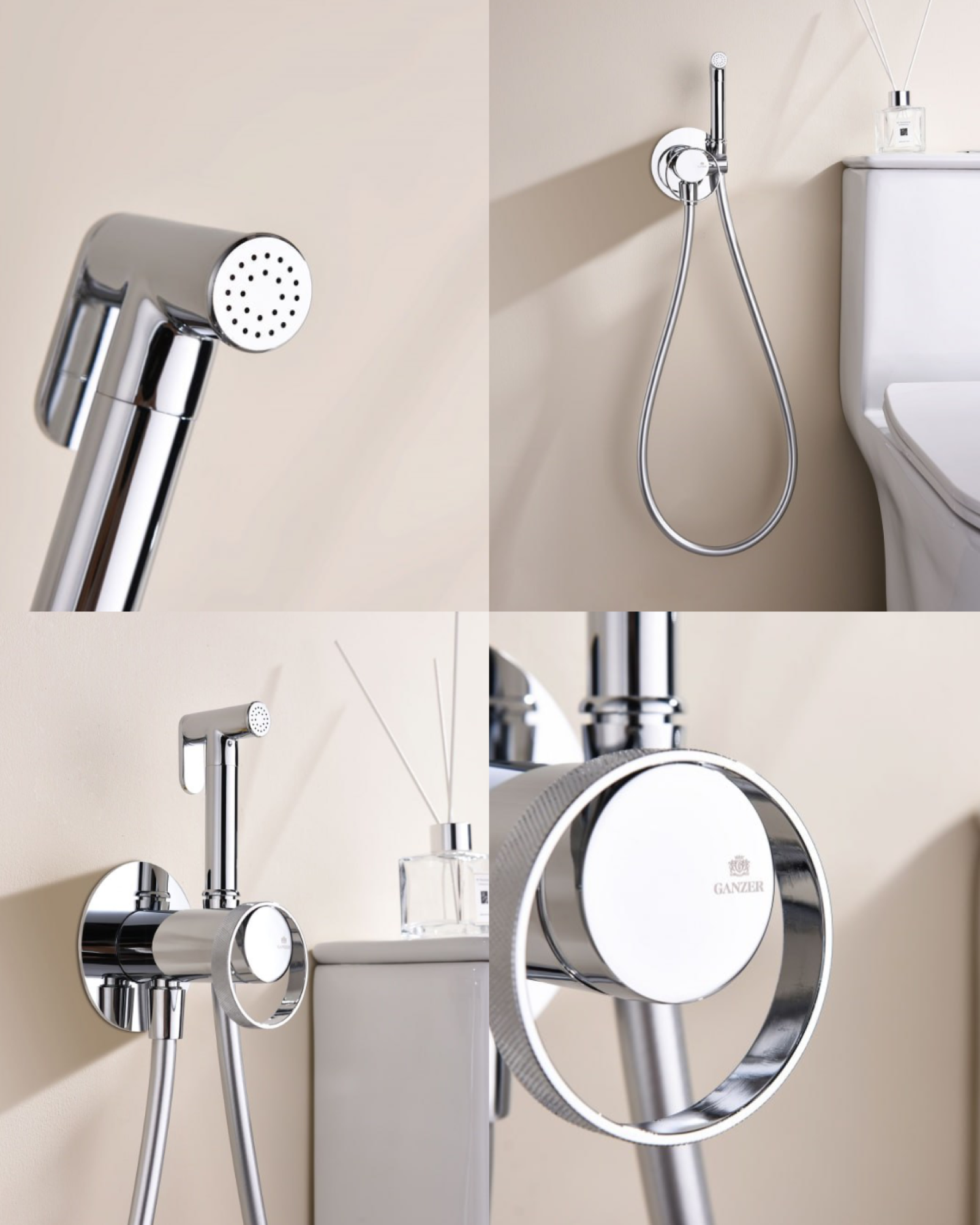 Комплект Ganzer #G19 душевая система Ganzer 19165, смеситель Ganzer 19144, гигиенический душ Ganzer 19157 фото-4