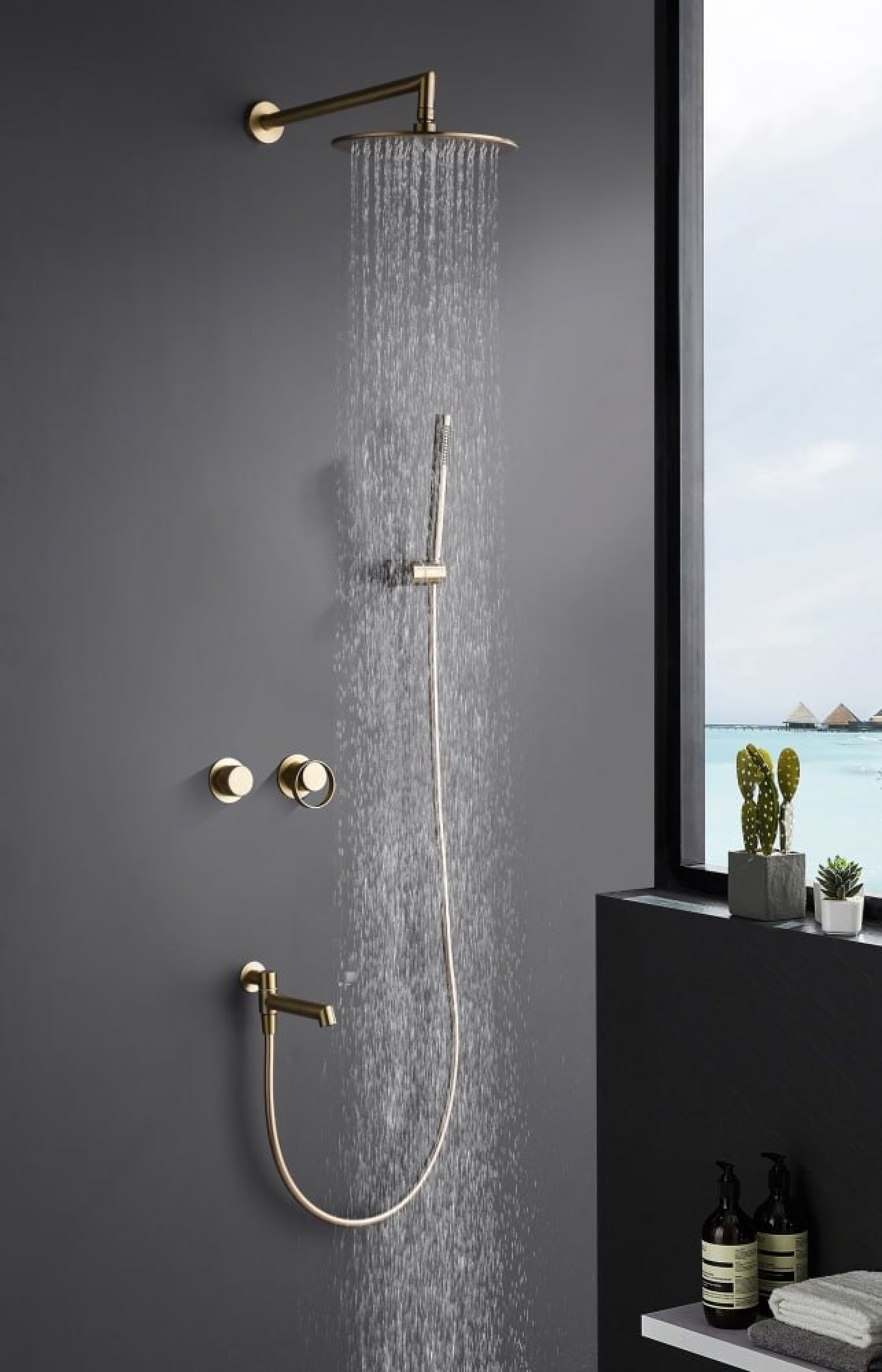 Комплект Ganzer #G19 душевая система Ganzer 19165-S, смеситель Ganzer 19144-S, гигиенический душ Ganzer 19157-S фото-7