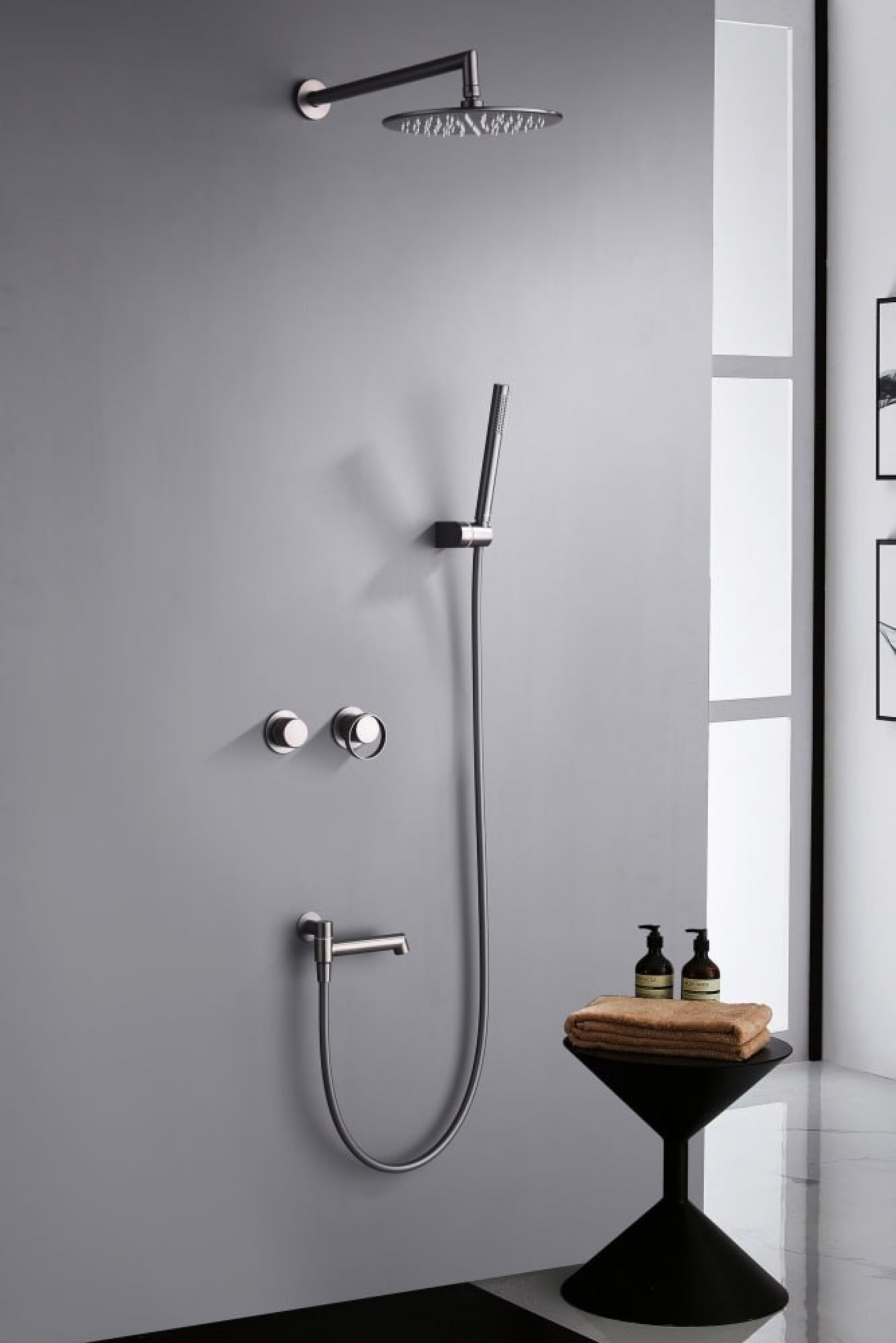 Комплект Ganzer #G19 душевая система Ganzer 19165-Q, смеситель Ganzer 19144-Q, гигиенический душ Ganzer 19157-Q фото-10