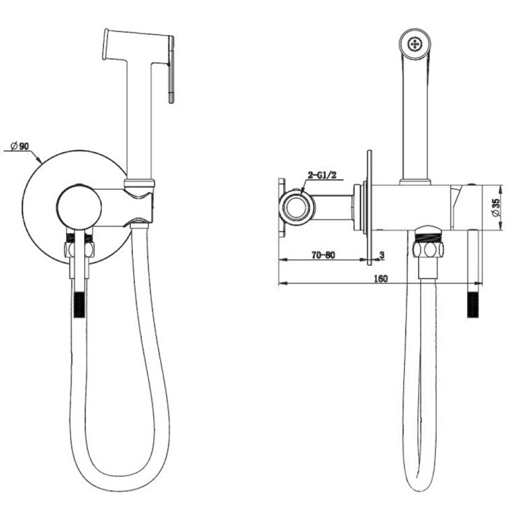 Гигиенический душ Kern 4049MG - фото2 Гигиенический душ Kern 4049MG - фото2