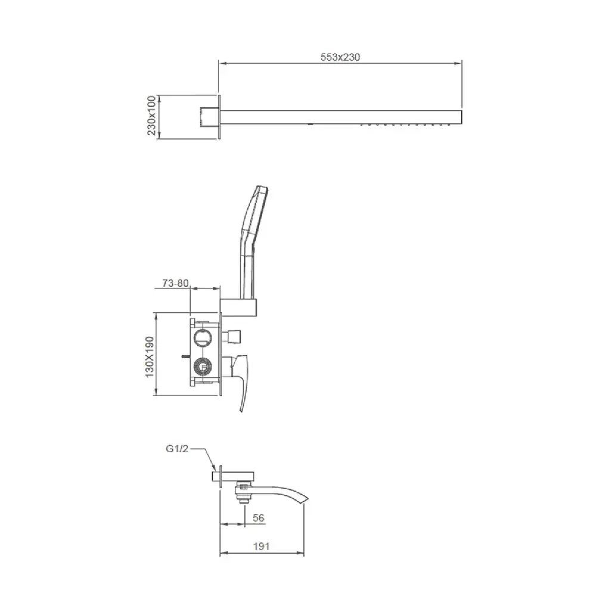 Душевая система Gappo G7107-79 фото-6 Душевая система Gappo G7107-79 фото-6